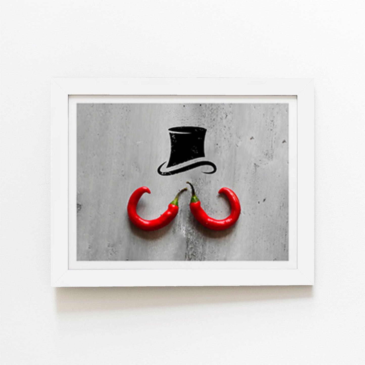 Chilli Moustache Art Prints