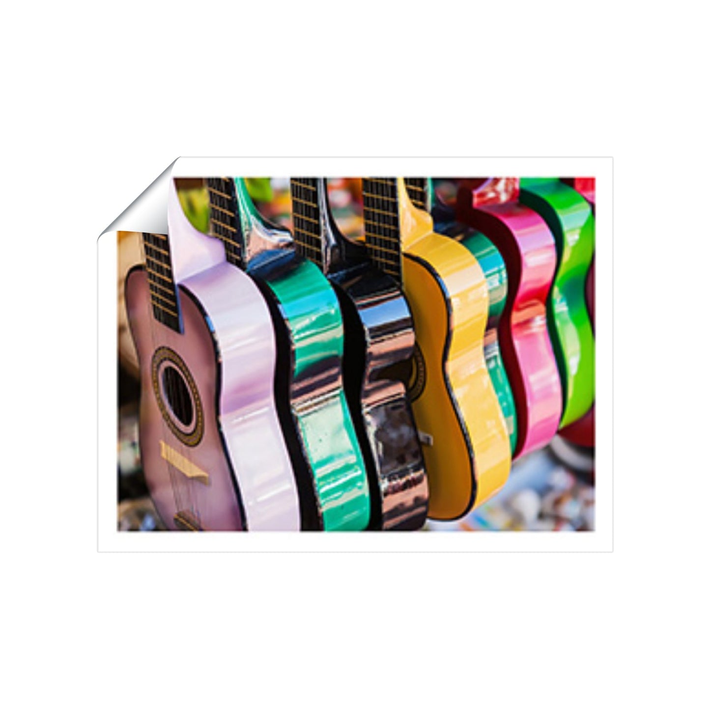 Colourful Traditional Mexican Guitars Art Prints