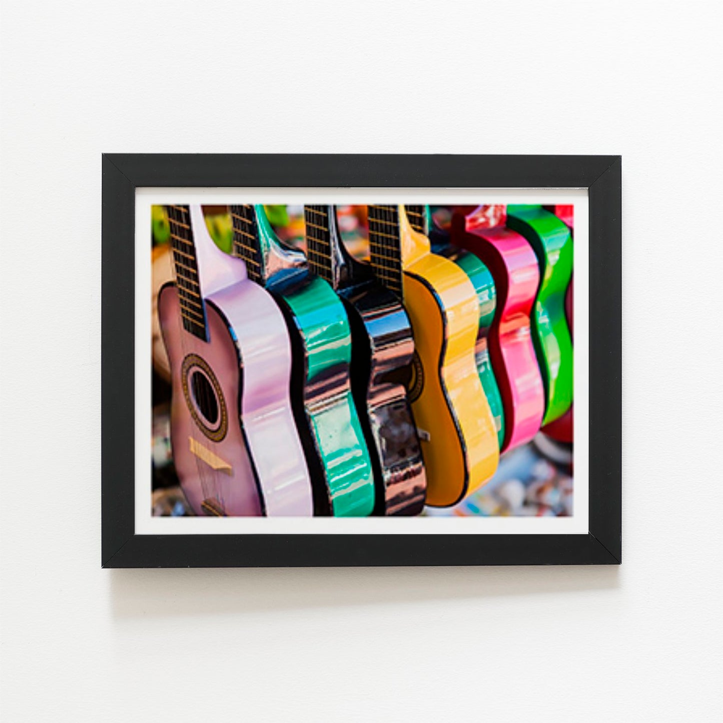 Colourful Traditional Mexican Guitars Art Prints
