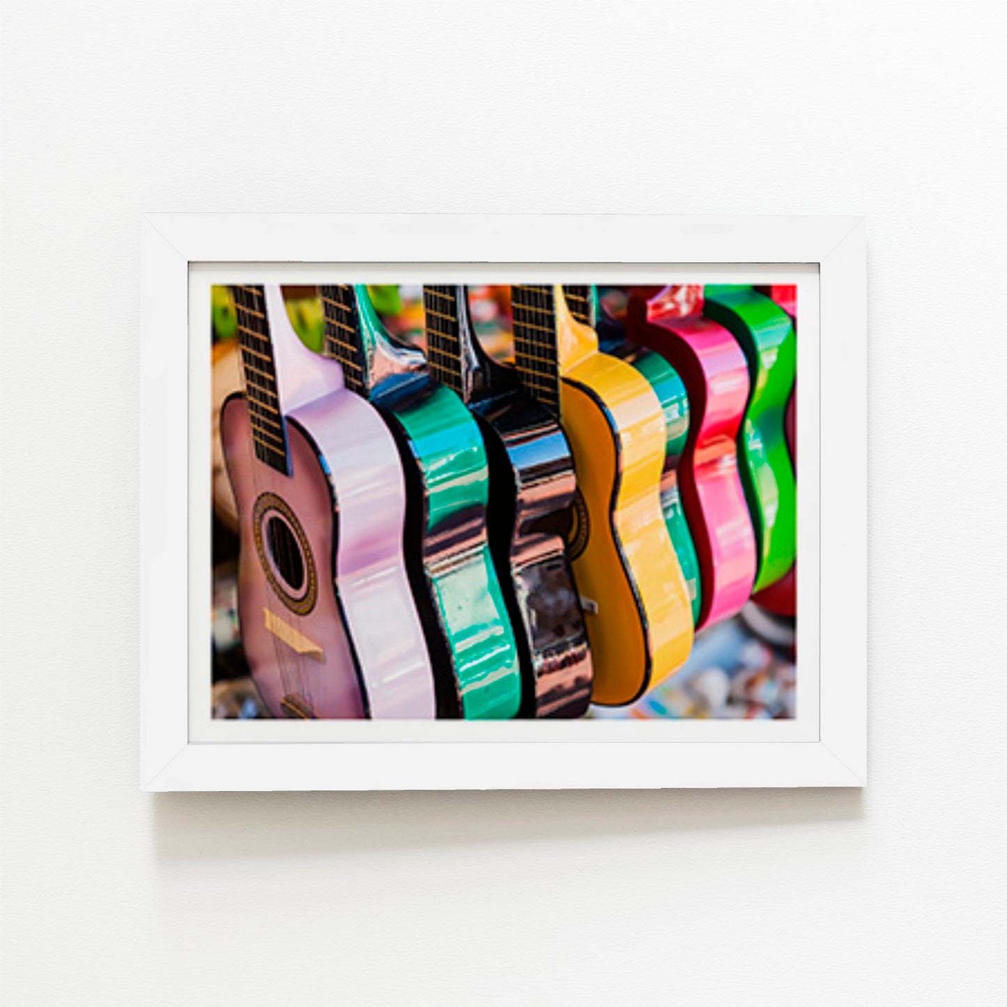 Colourful Traditional Mexican Guitars Art Prints