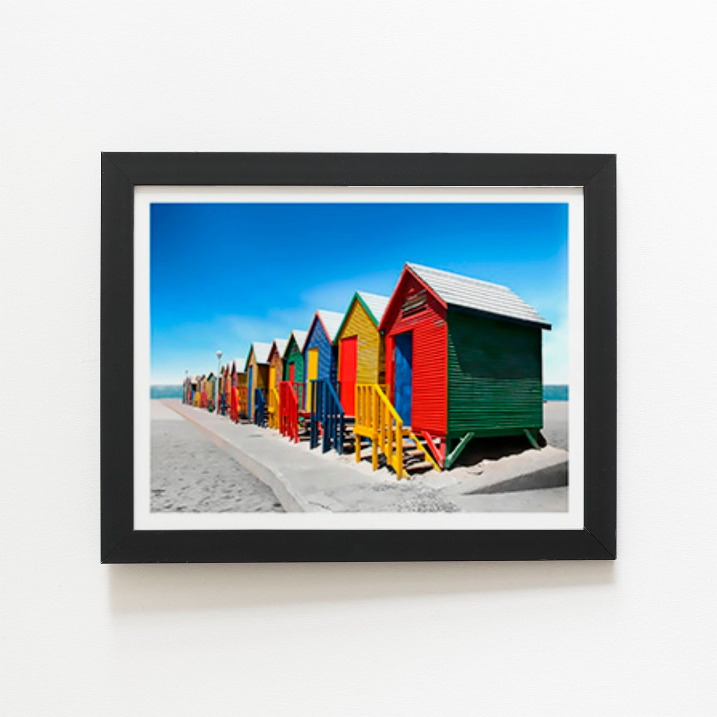 Colourful Bathing Cabins Art Prints