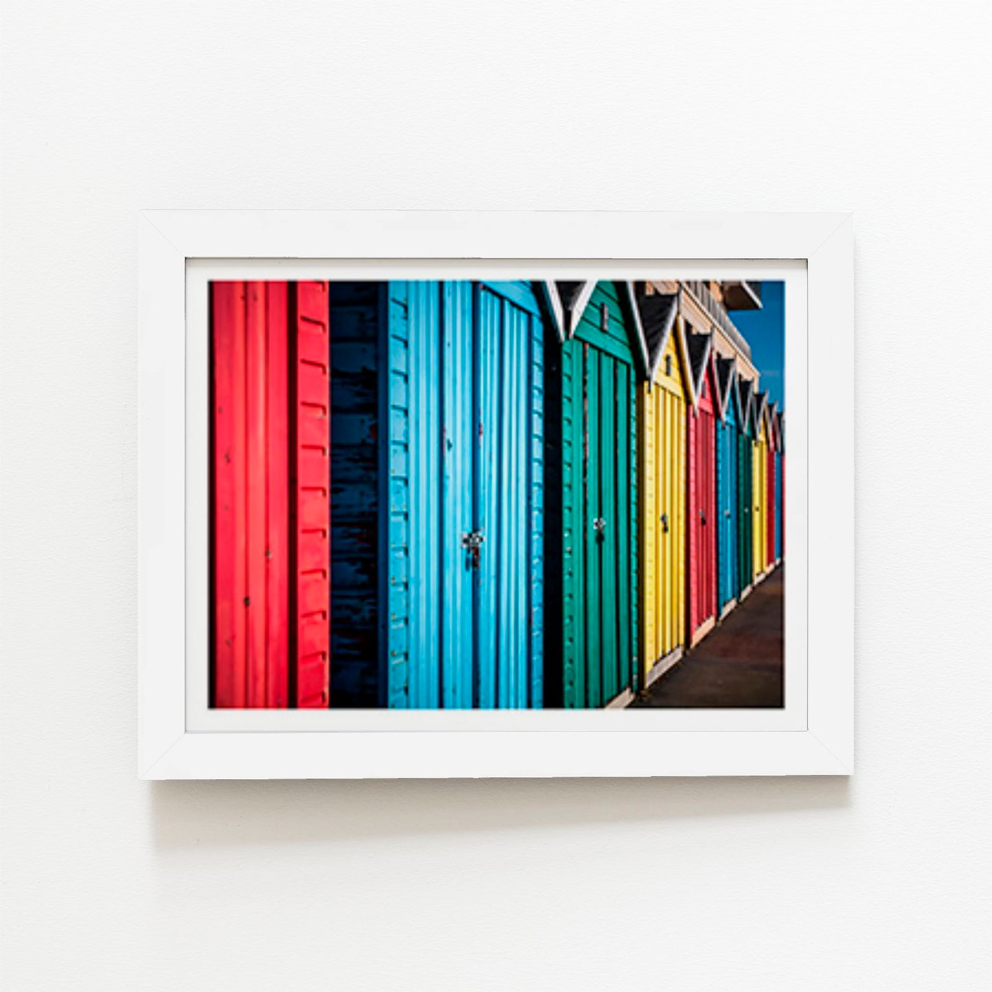 Coloured Beach Huts Art Prints