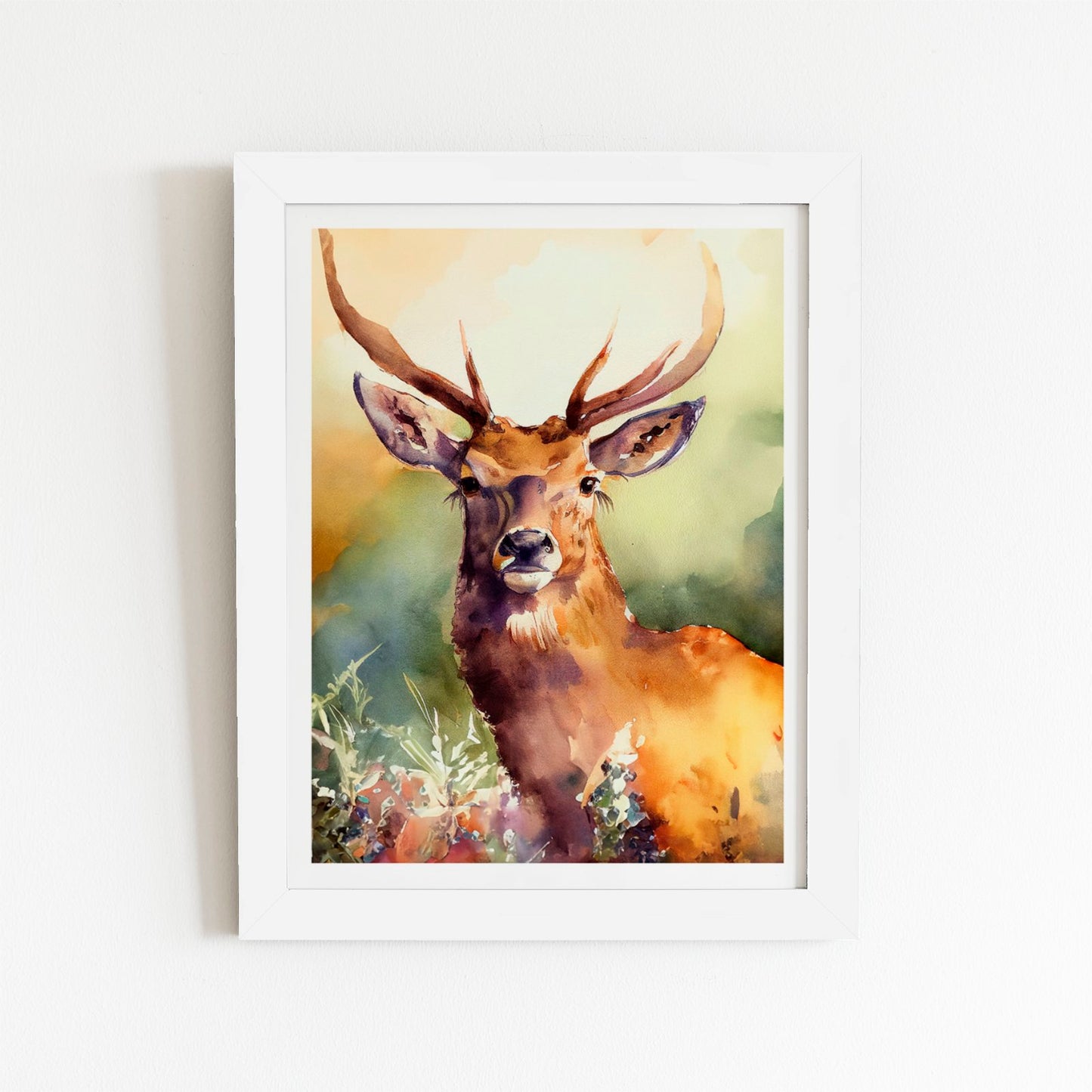 Splendid Stag Watercolour Art Prints