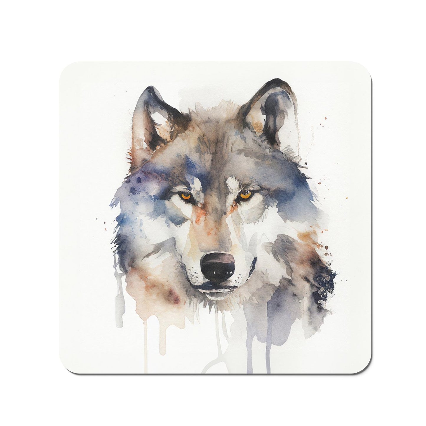 Wolf Watercolour Coasters