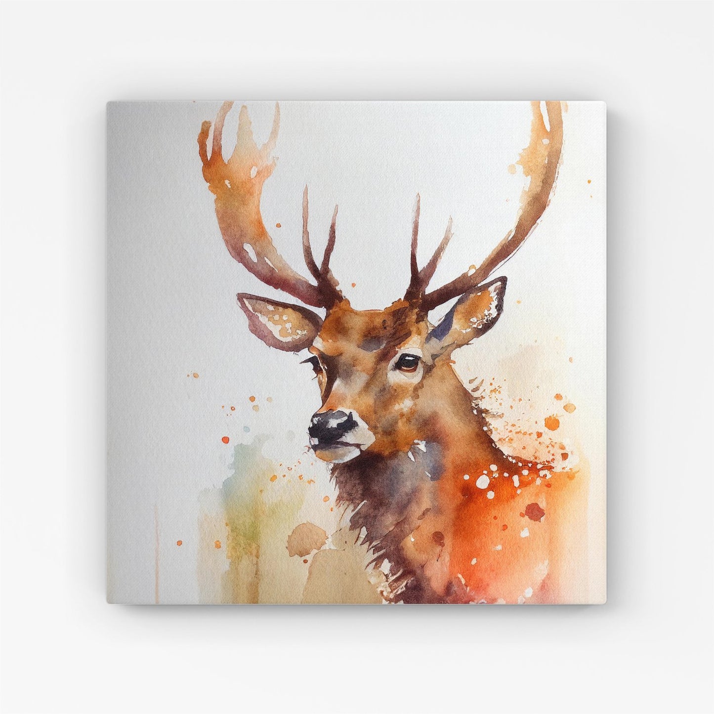 Majestic Stag Watercolour Canvas