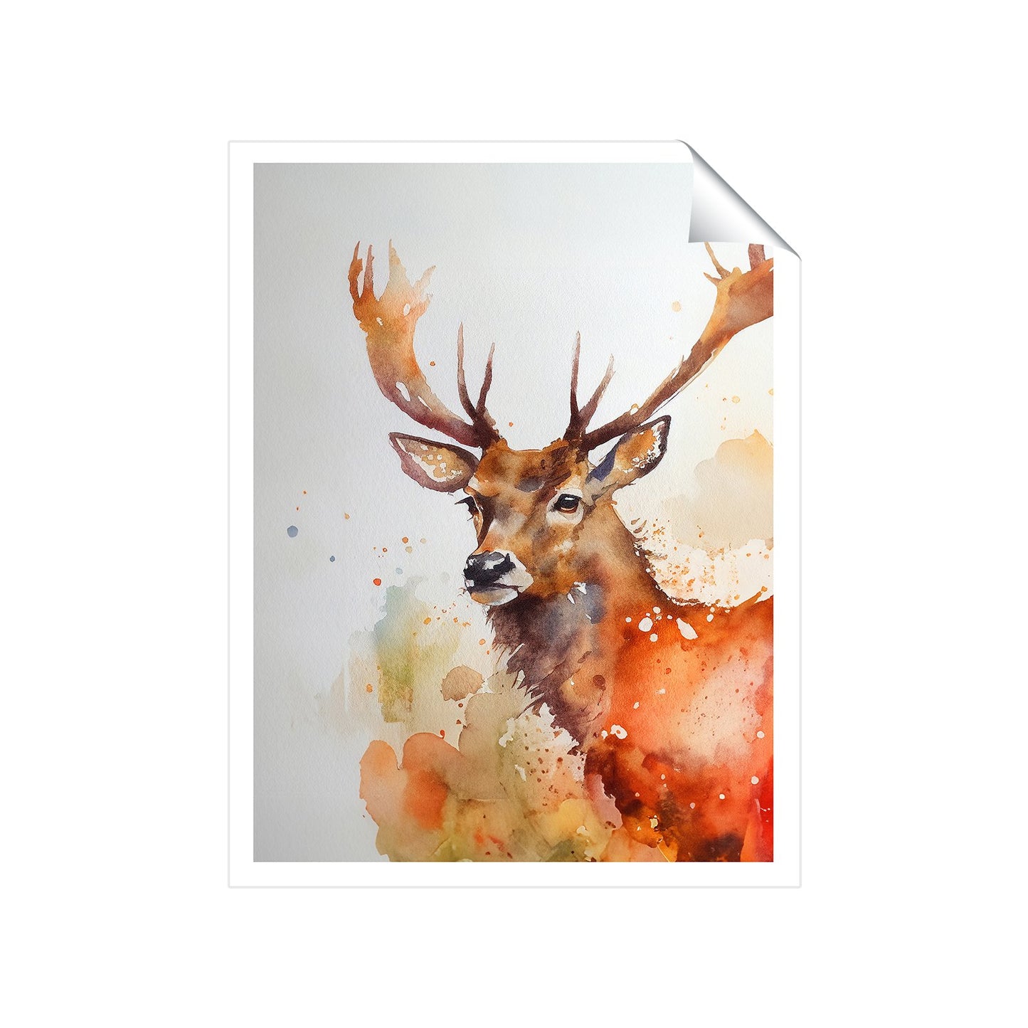 Majestic Stag Watercolour Art Prints