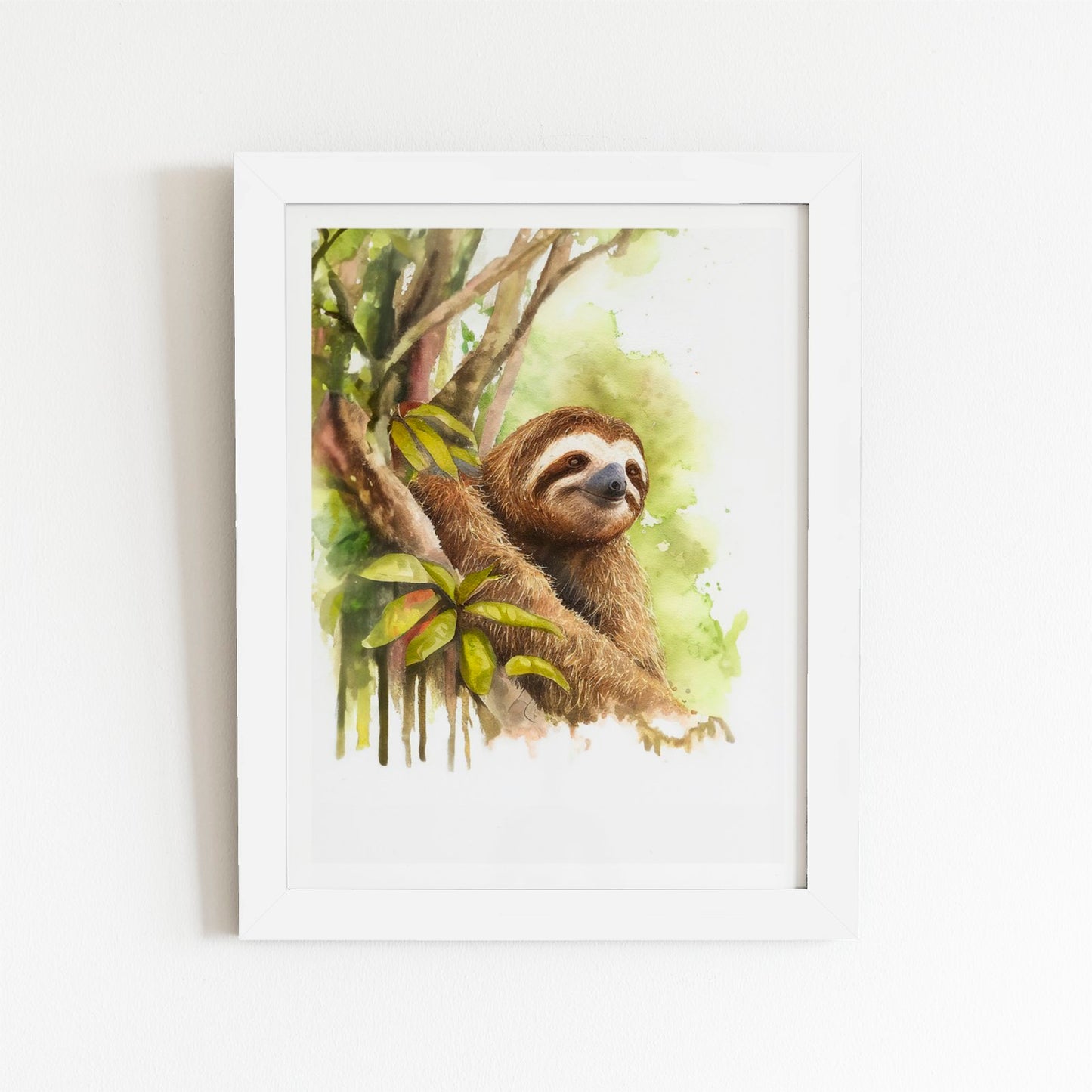 Sloth Watercolour Art Prints