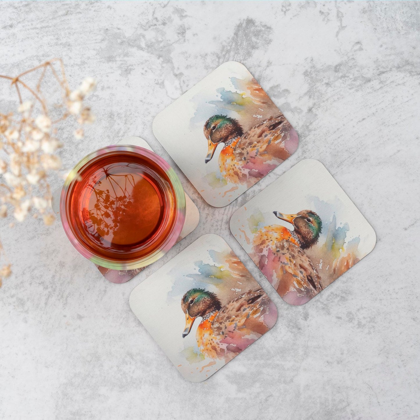 Mallard Watercolour Coasters