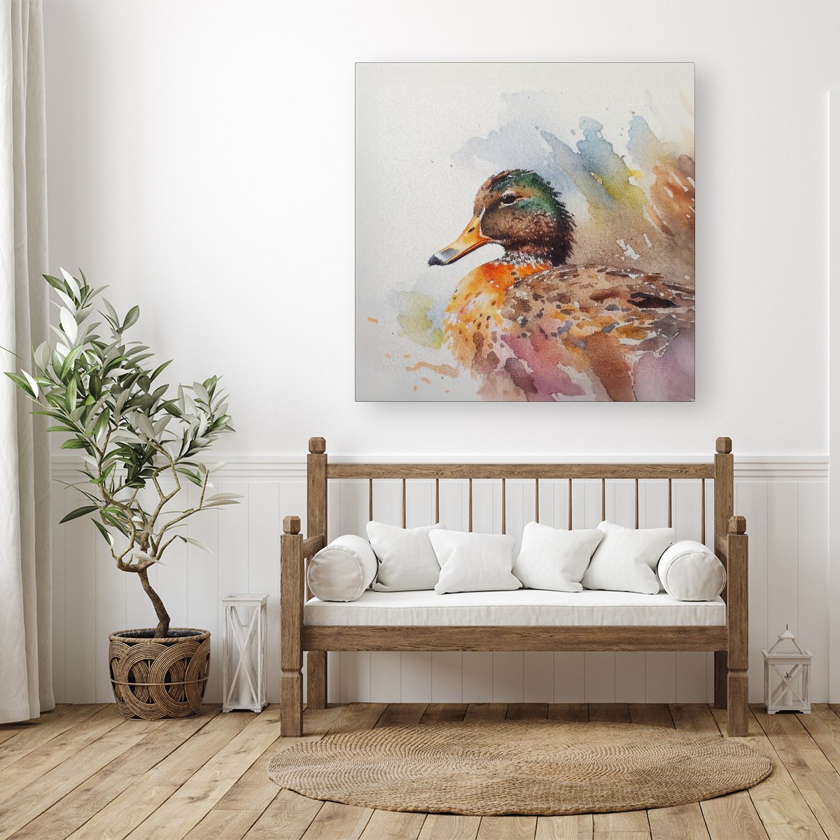 Mallard Watercolour Canvas