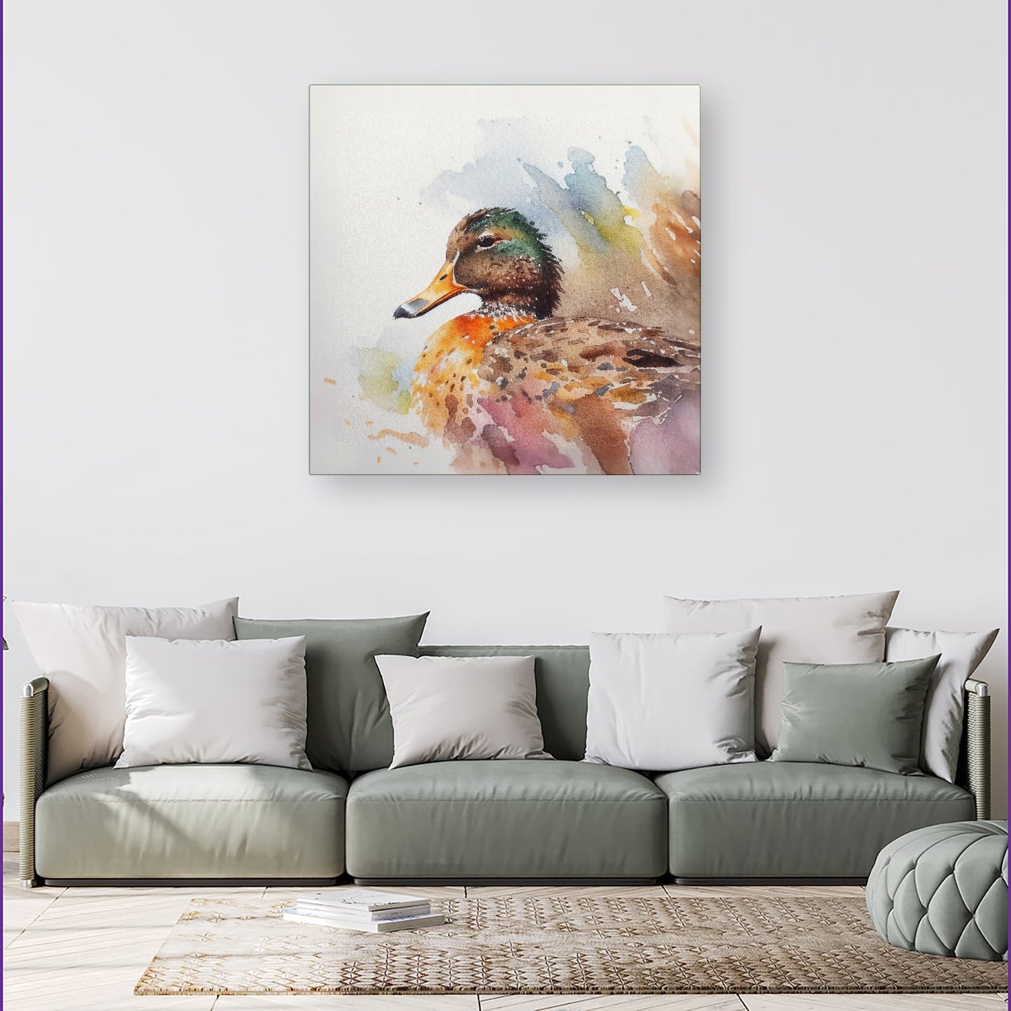 Mallard Watercolour Canvas