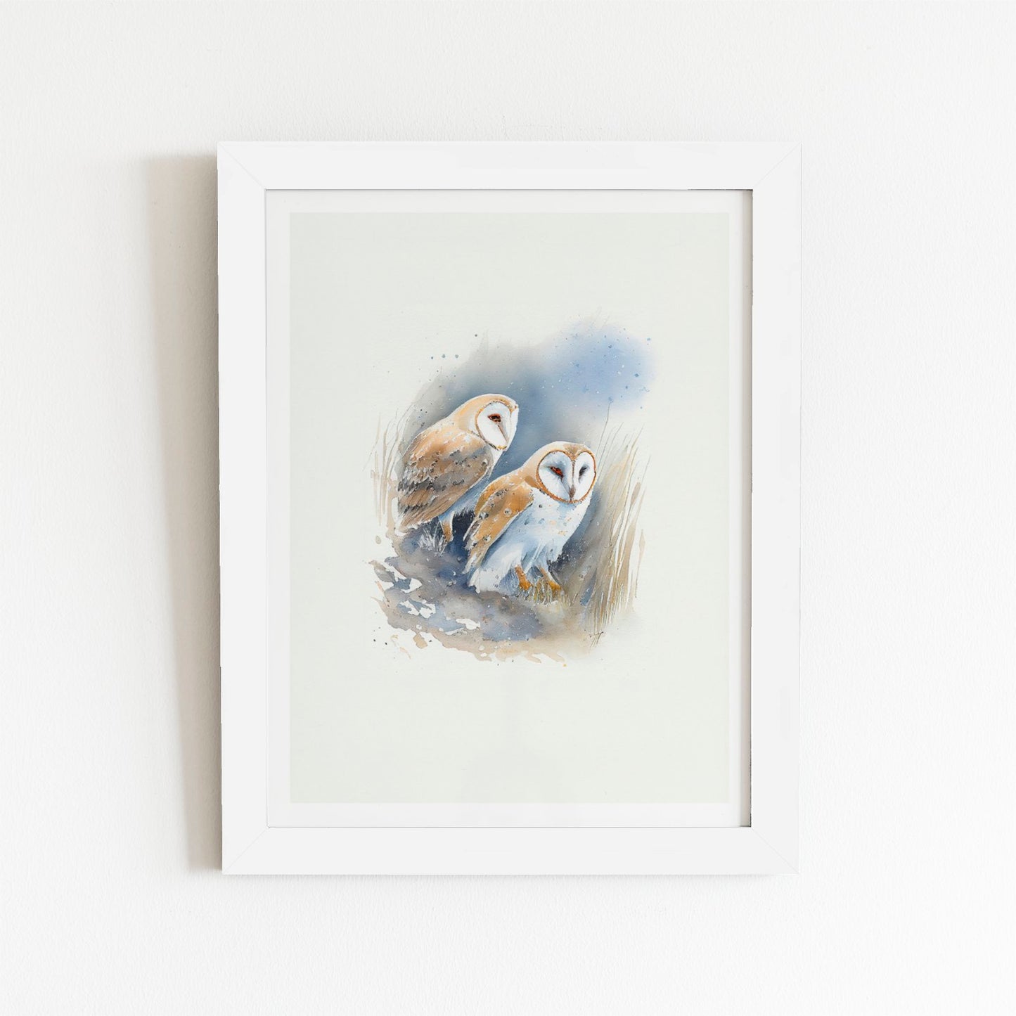 Barn Ano Owls Watercolour Art Prints