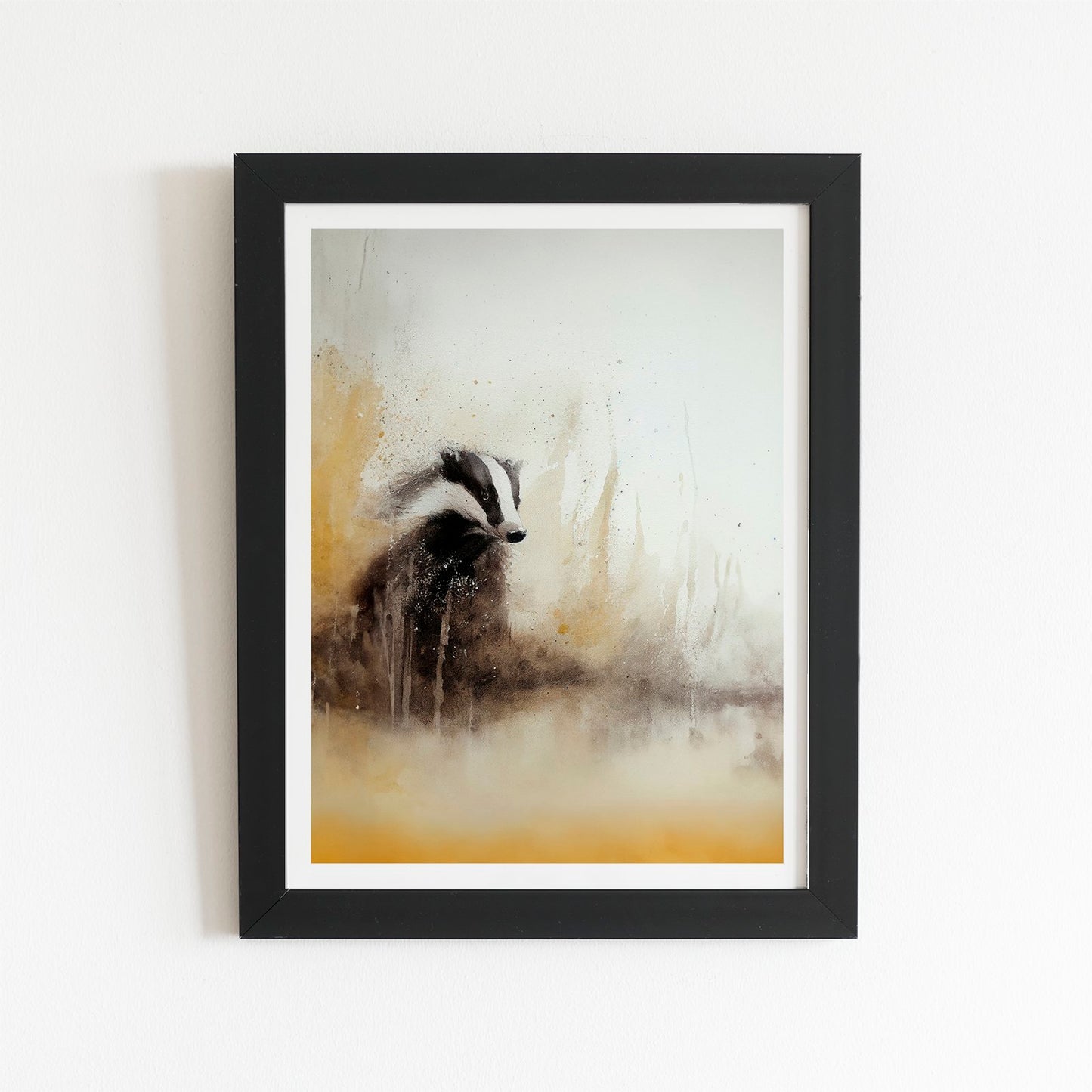 Badger Watercolour Art Prints