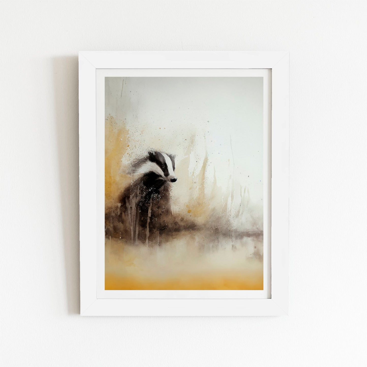 Badger Watercolour Art Prints