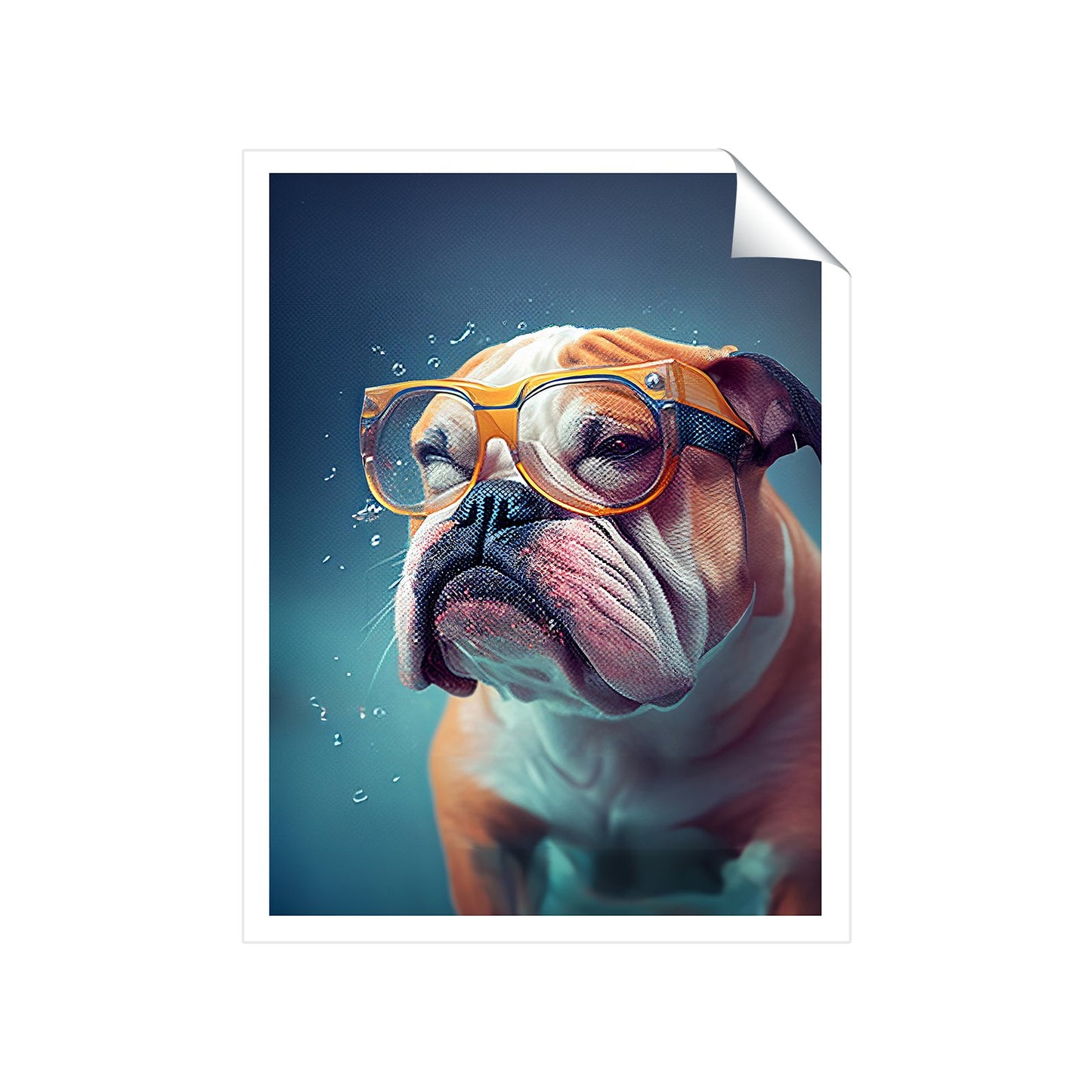Bulldog Splashart Art Prints