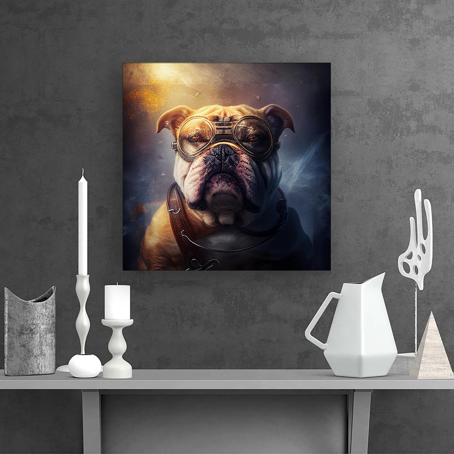Bulldog Splashart Golden Canvas