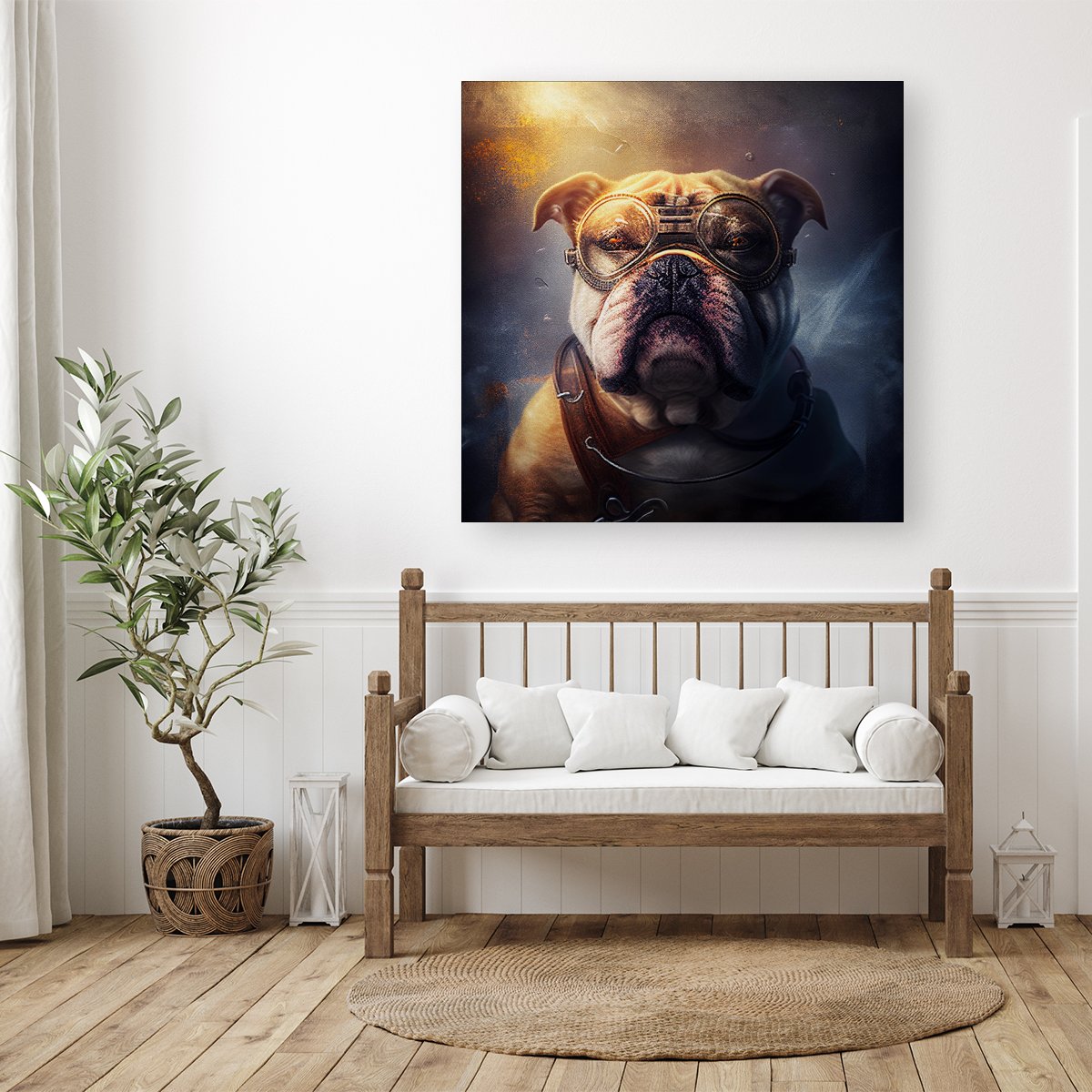 Bulldog Splashart Golden Canvas