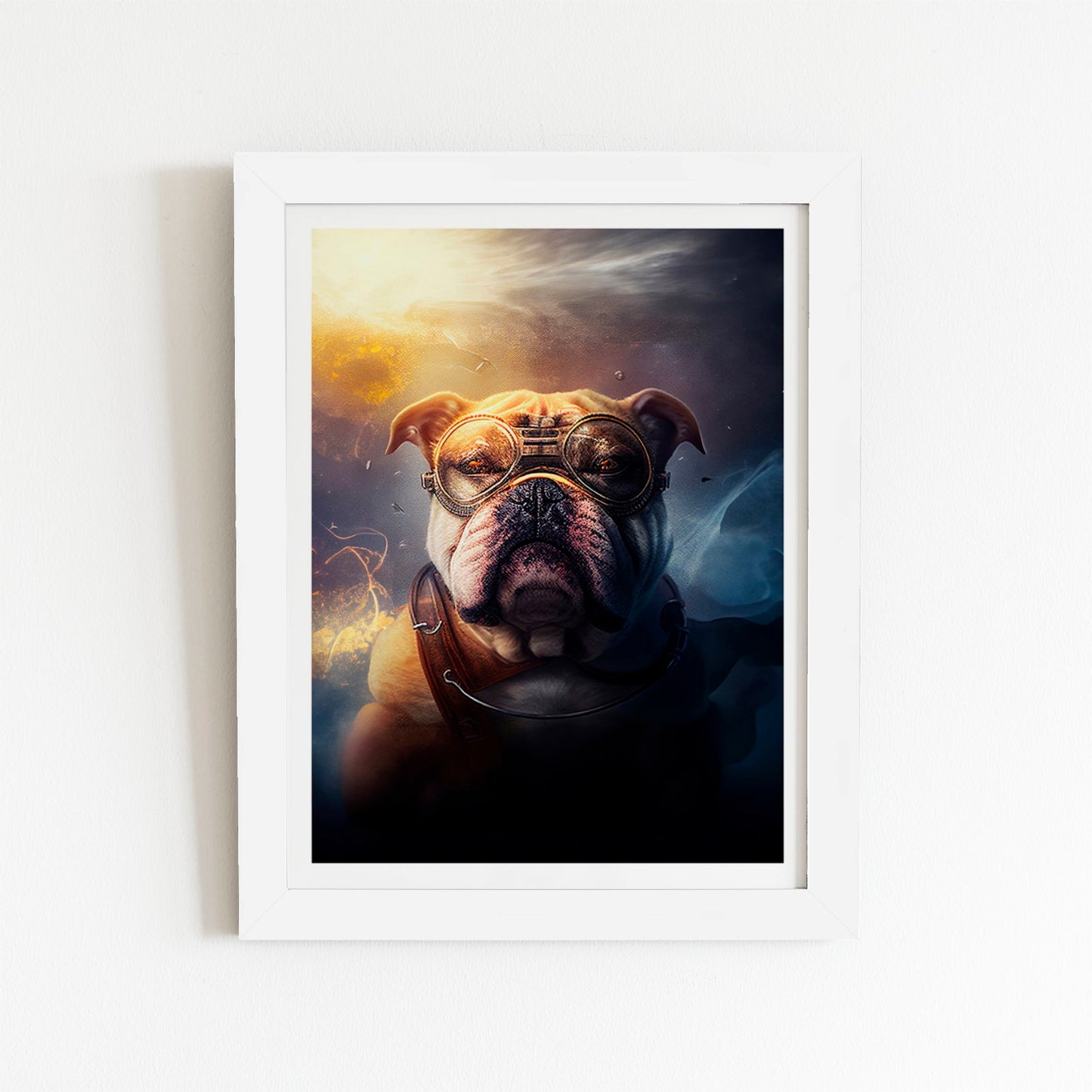 Bulldog Splashart Golden Art Prints