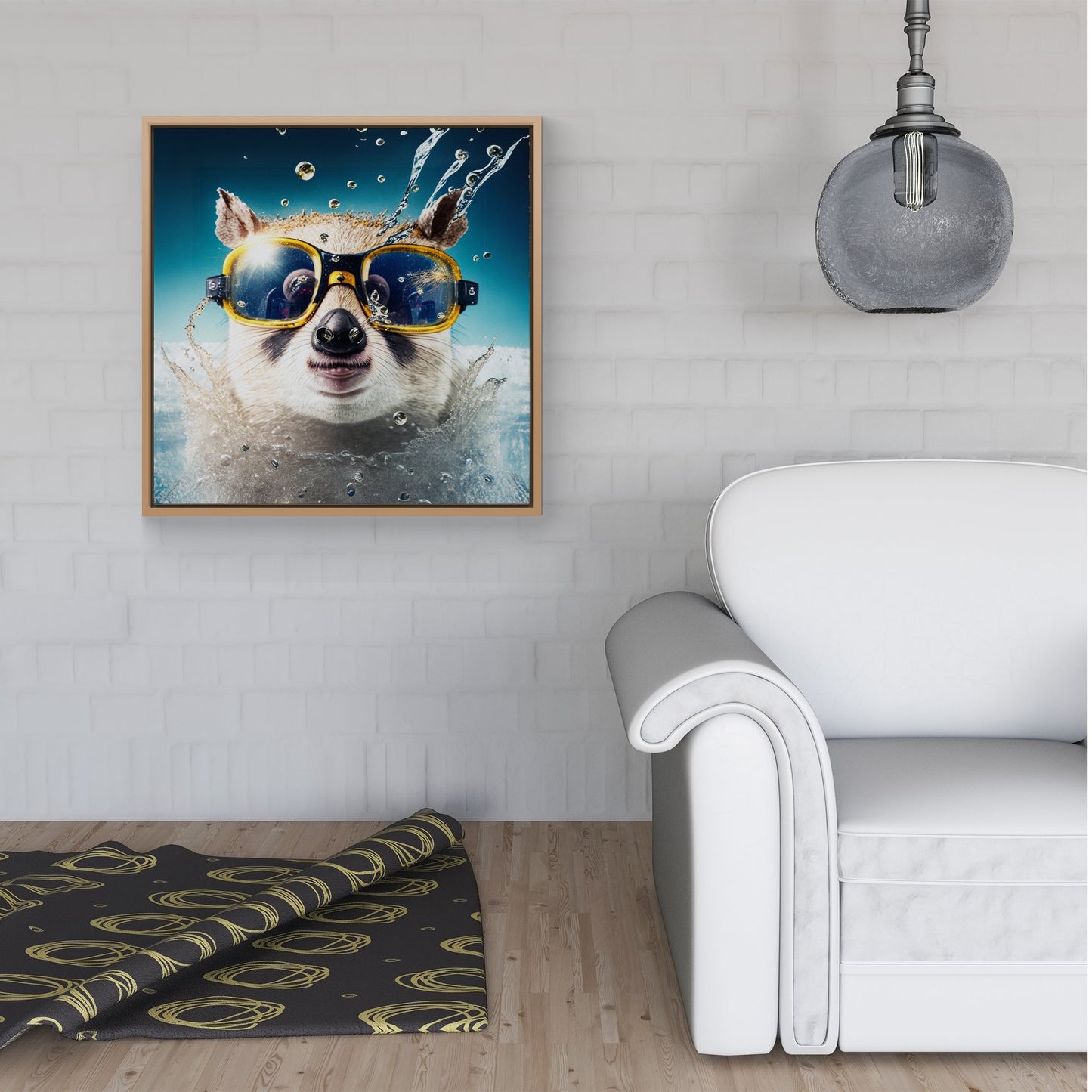 Dormouse Splashart Framed Canvas