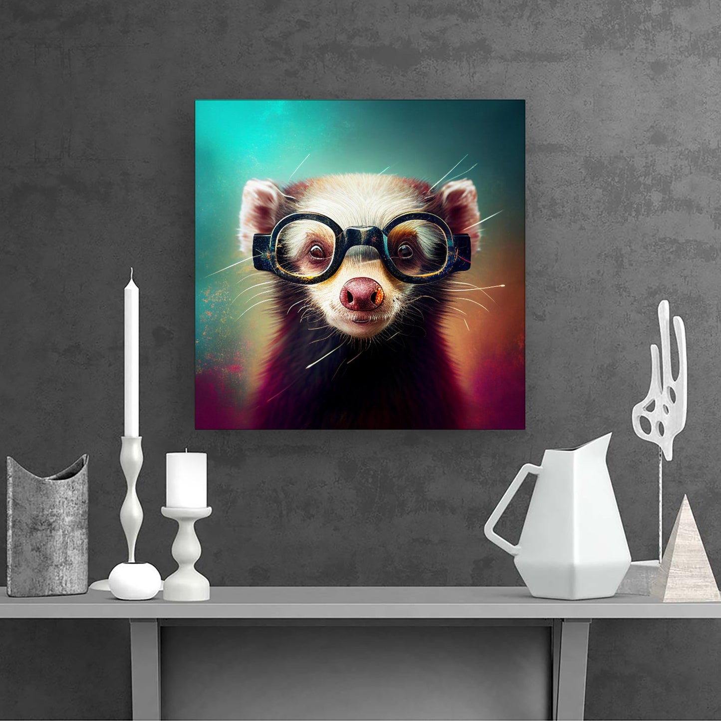 Ferret Splashart Canvas