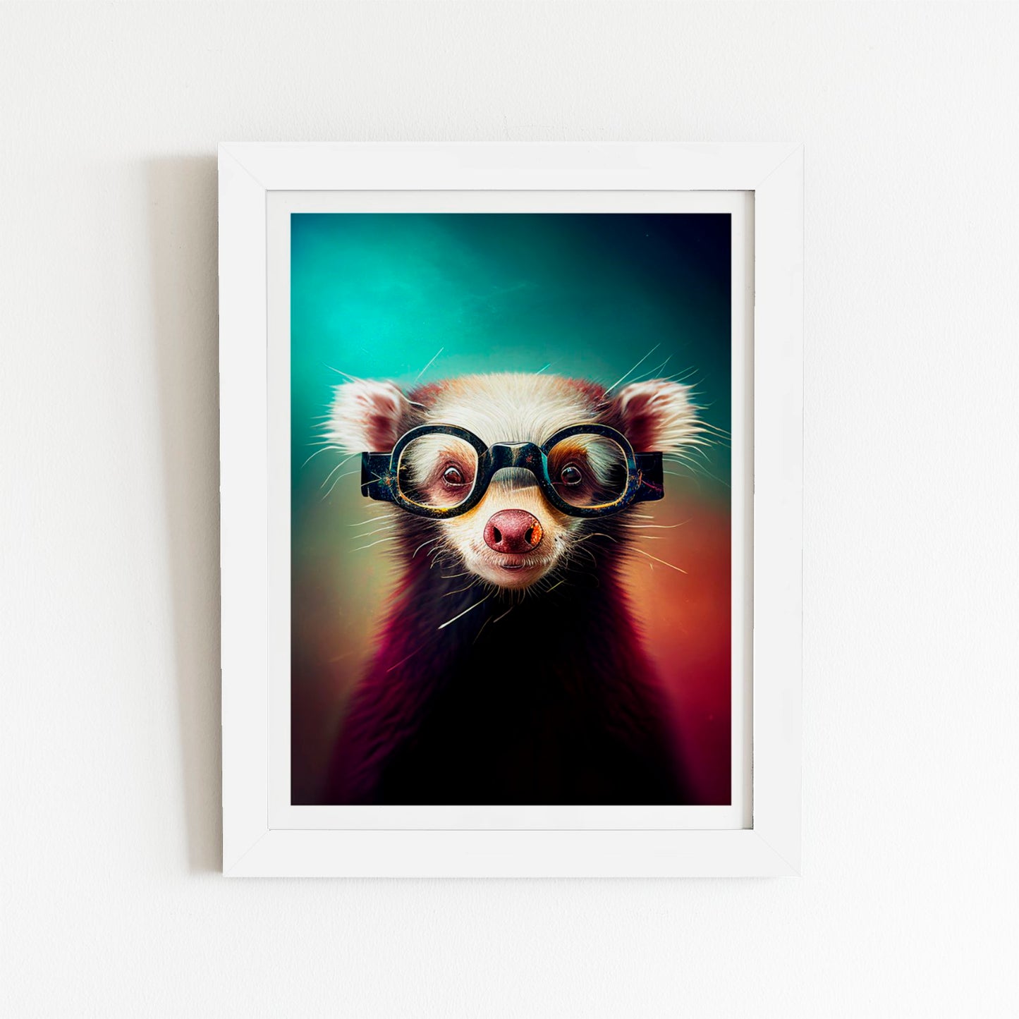 Ferret Splashart Art Prints