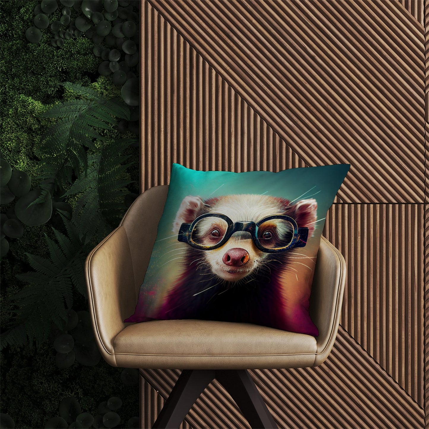 Ferret Splashart Outdoor Cushion