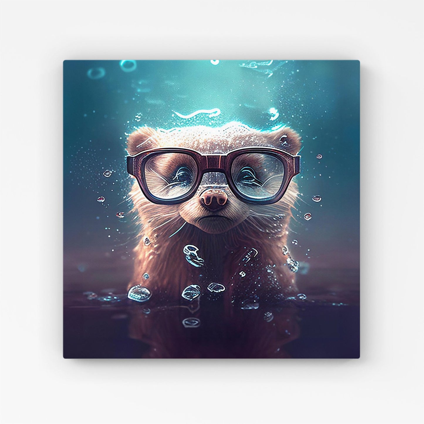 Ferret Splashart Water Canvas