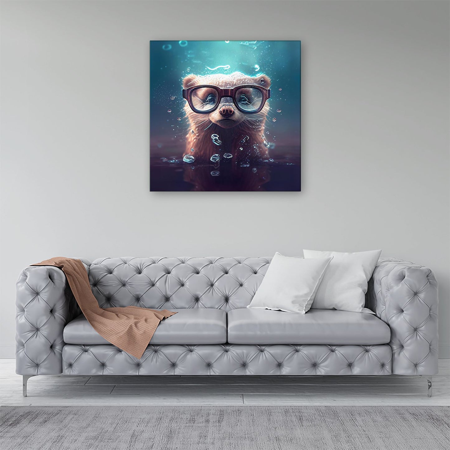 Ferret Splashart Water Canvas