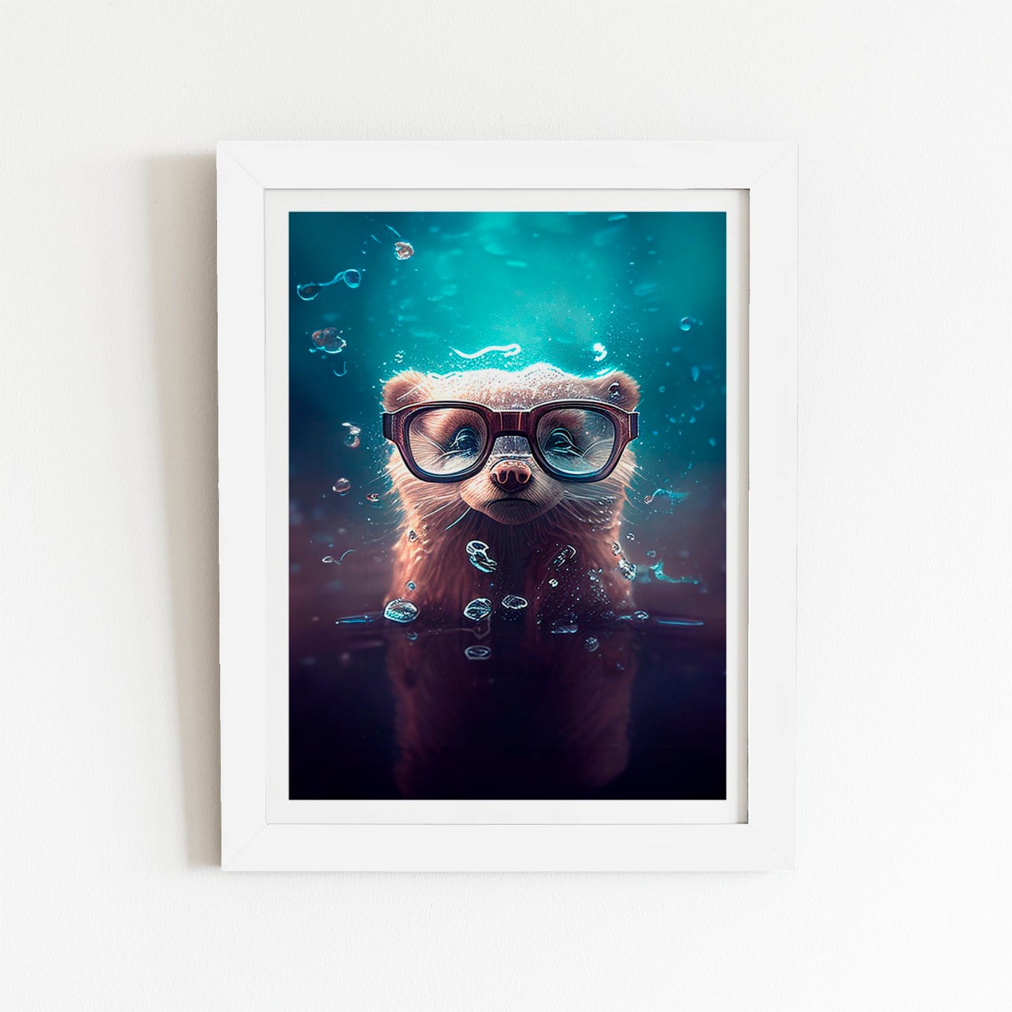 Ferret Splashart Water Art Prints