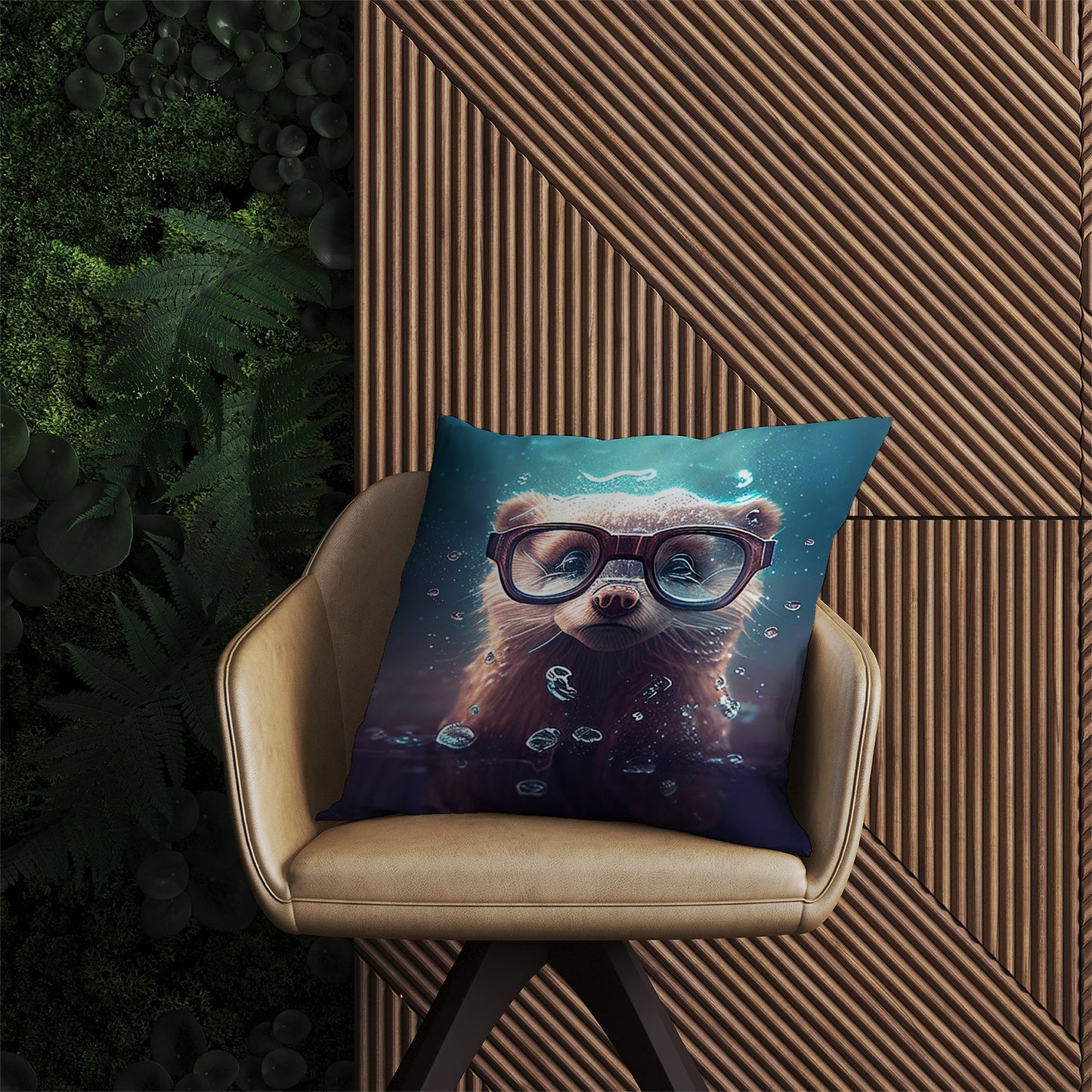 Ferret Splashart Water Outdoor Cushion