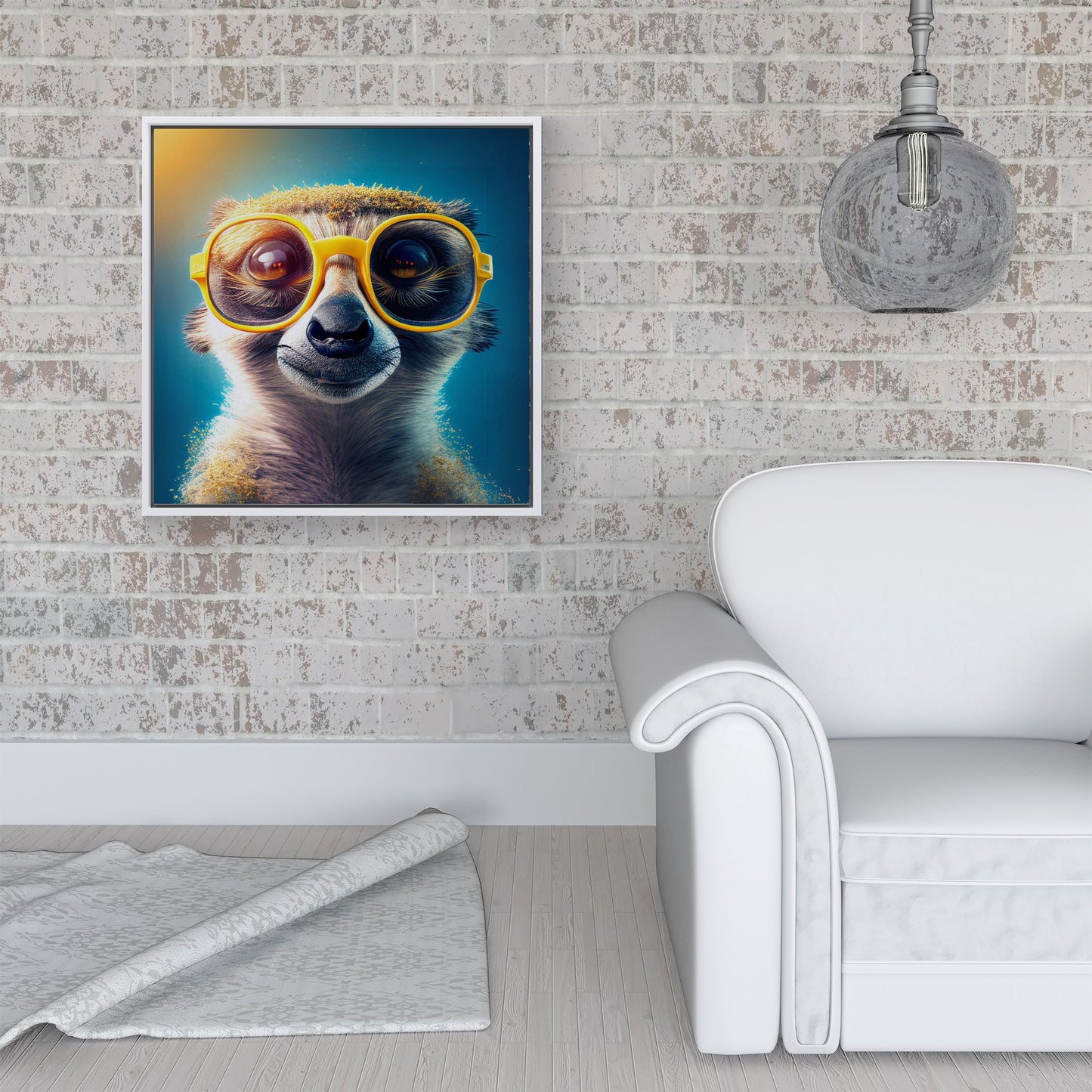 Meerkat Splashart Framed Canvas