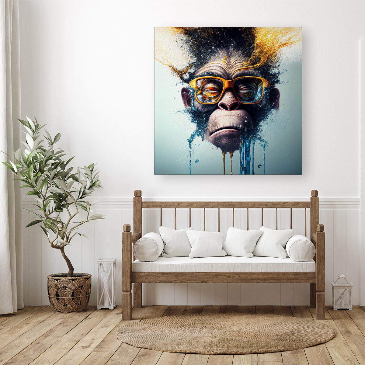 Monkey Splashart Canvas