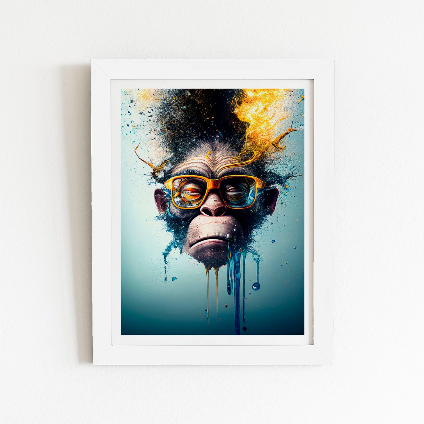 Monkey Splashart Art Prints