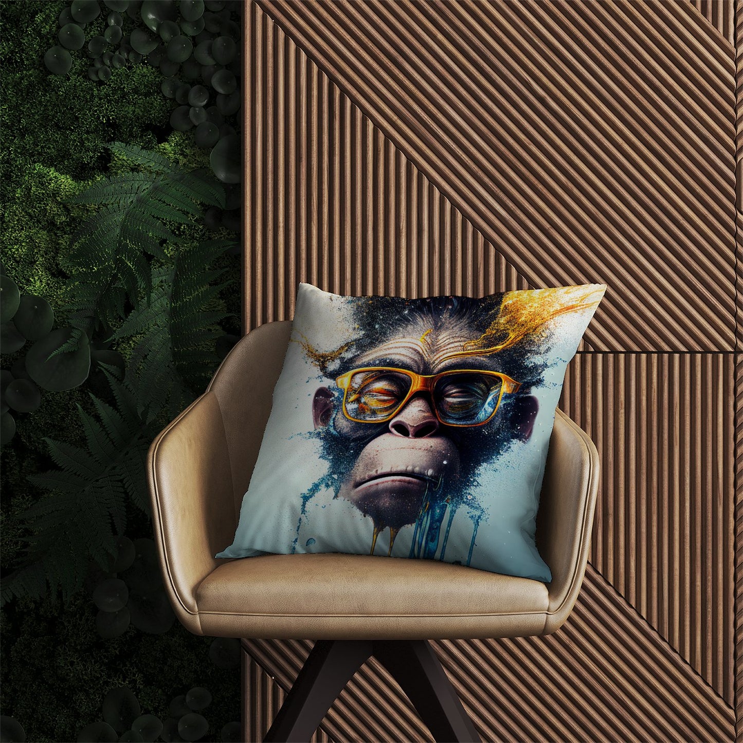 Monkey Splashart Outdoor Cushion