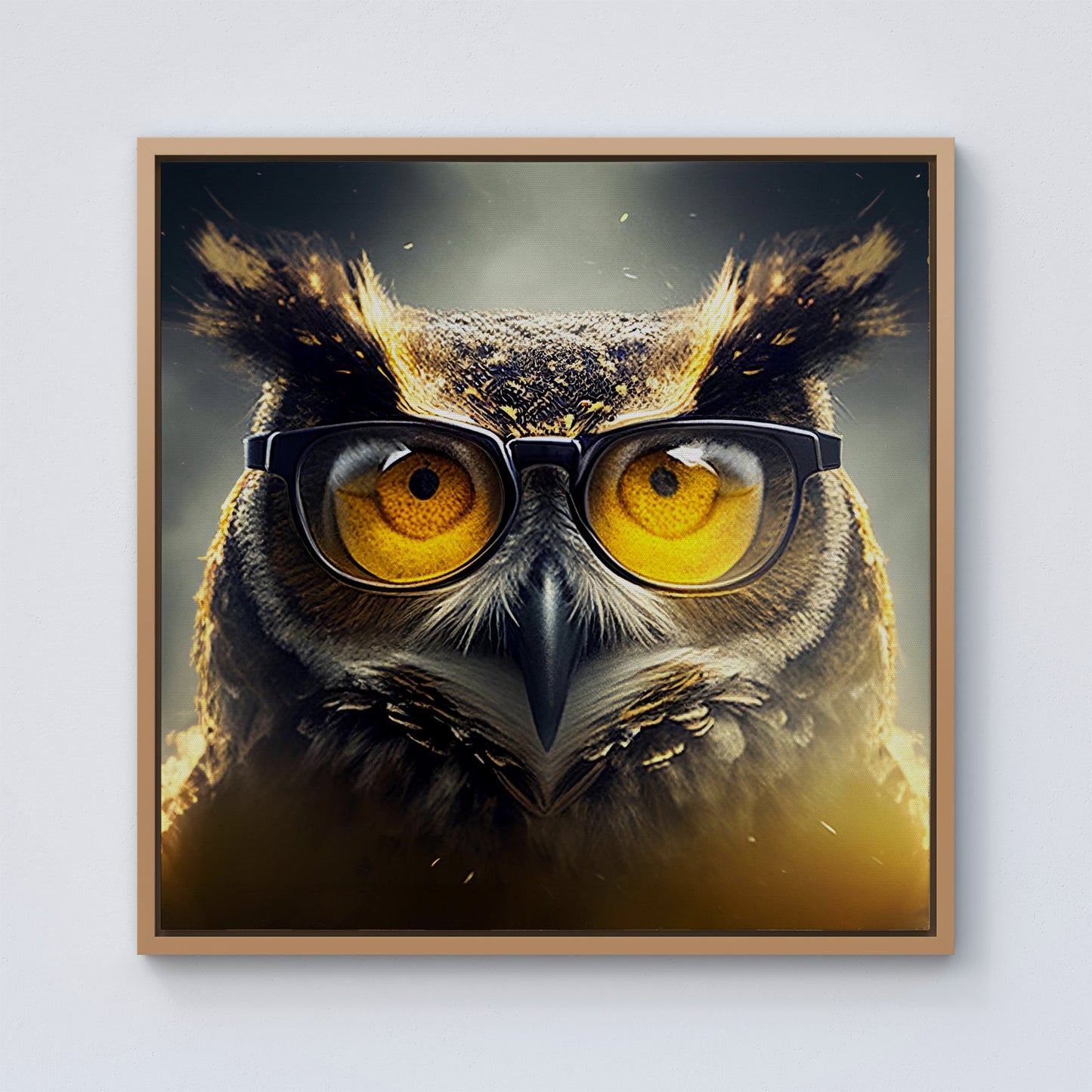 Owl Splashart Framed Canvas