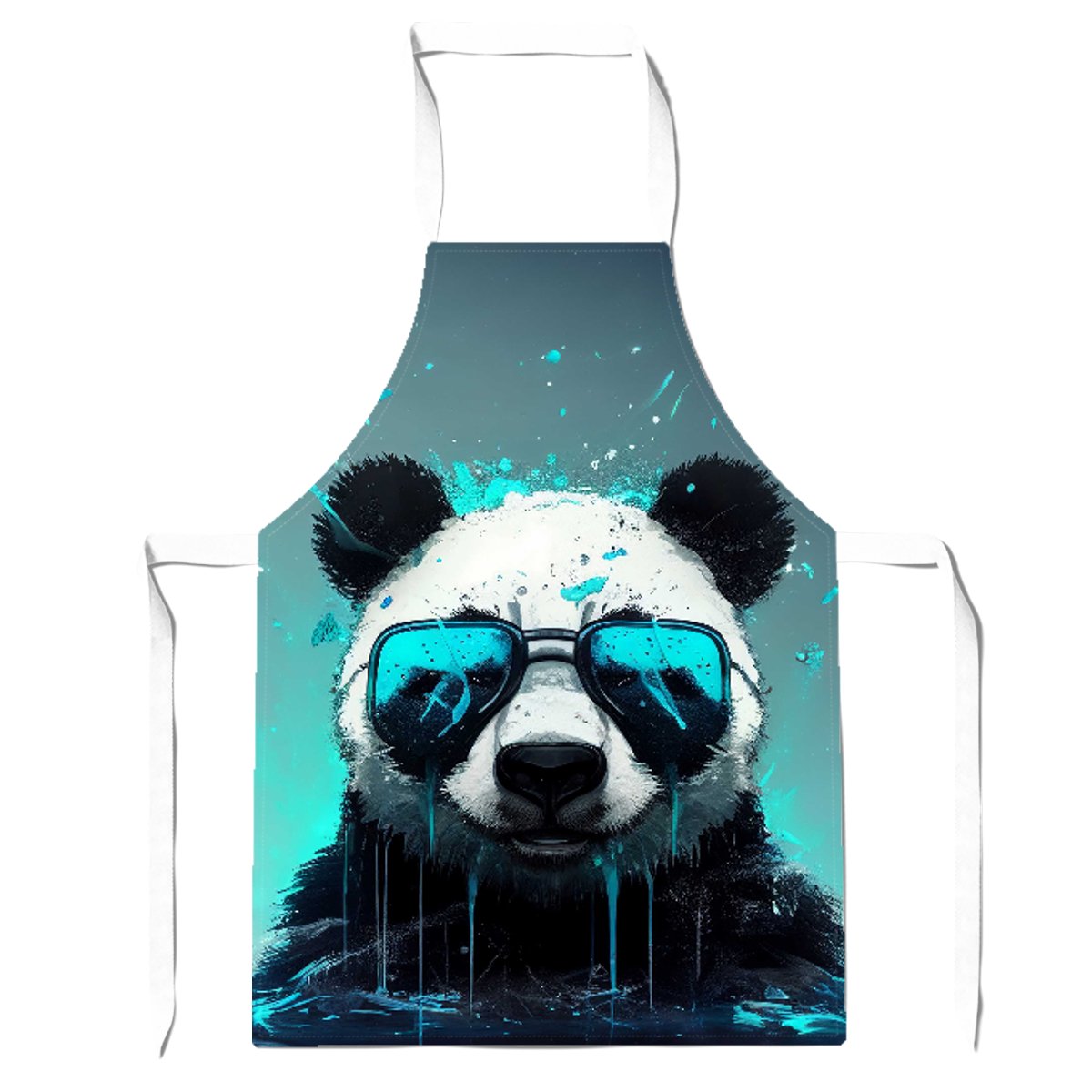 Panda With Blue Glasses Splashart Apron