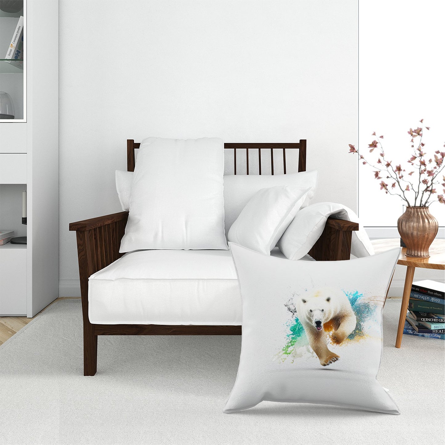 Charging Polar Bear Floor Cushion