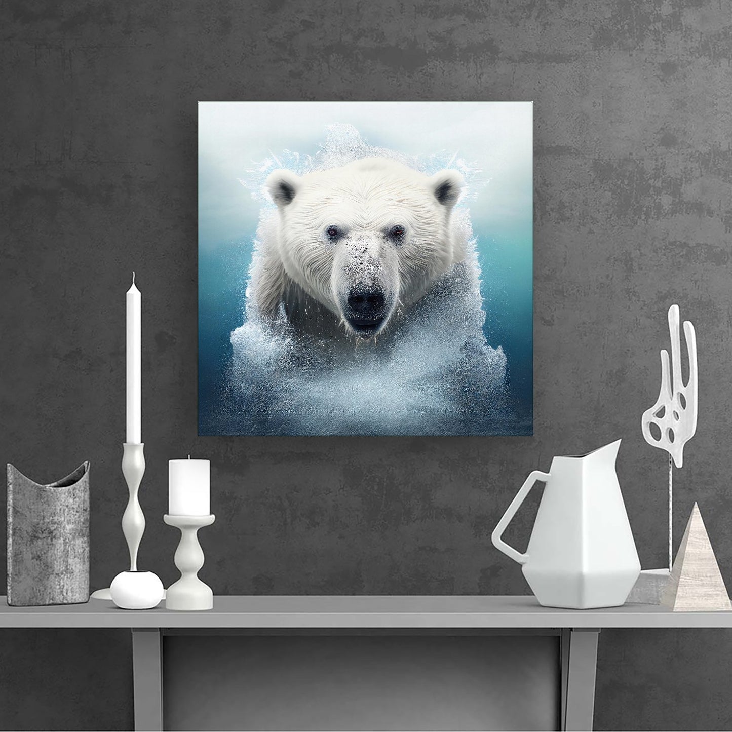 Polar Bear Splashart Canvas
