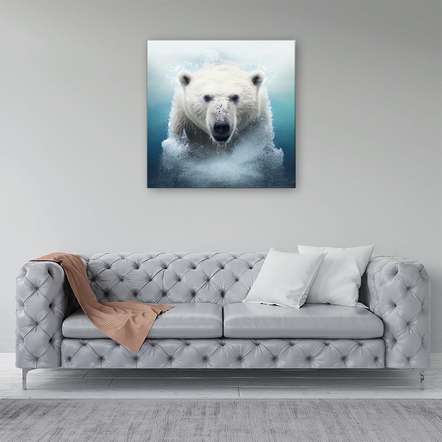 Polar Bear Splashart Canvas