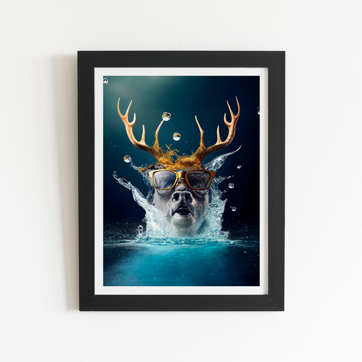 Stag Splashart Art Prints