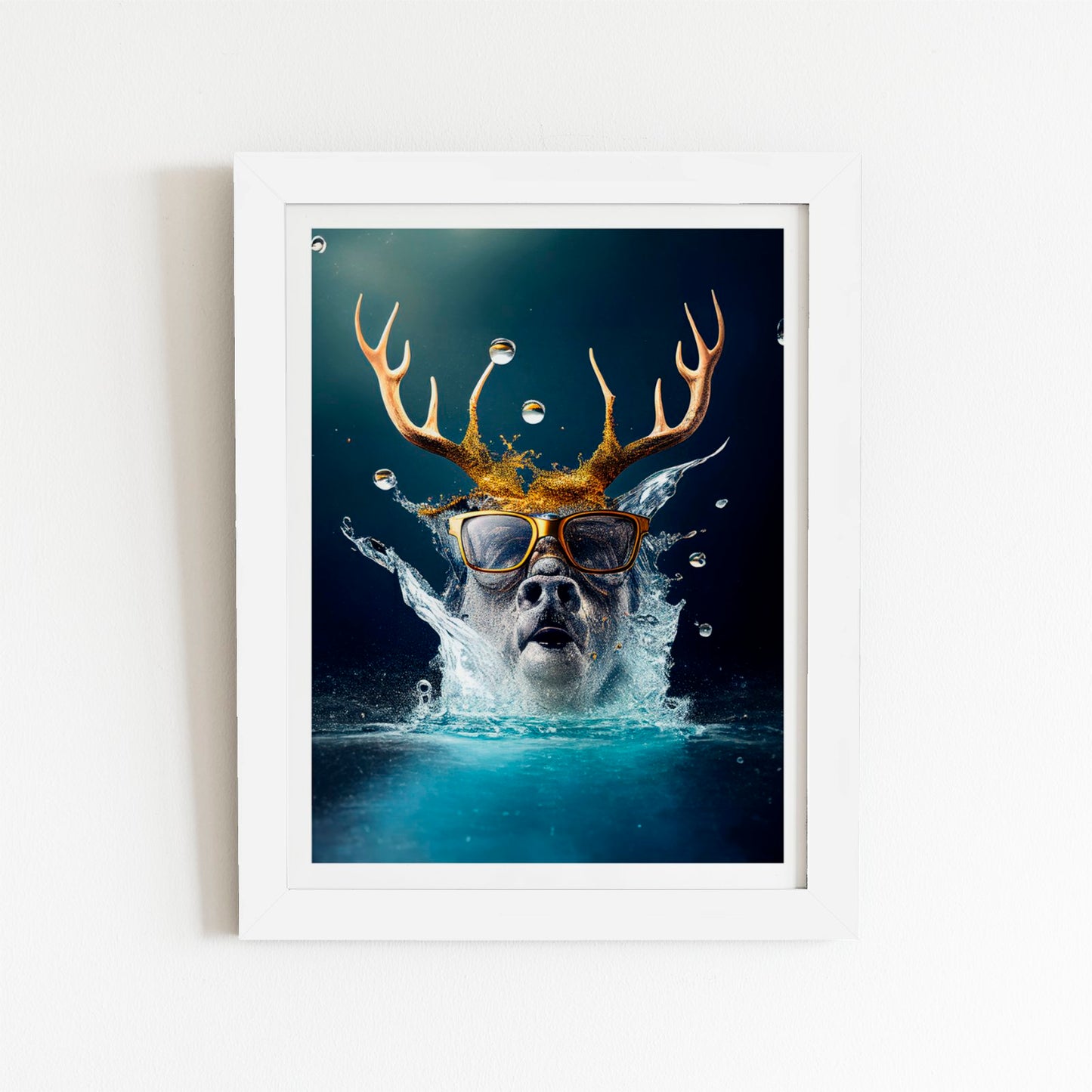 Stag Splashart Art Prints
