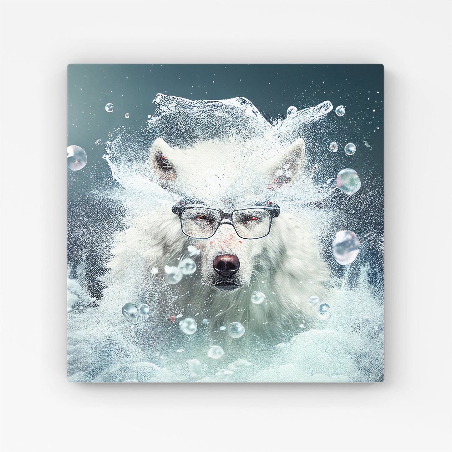 White Wolf Splashart Canvas