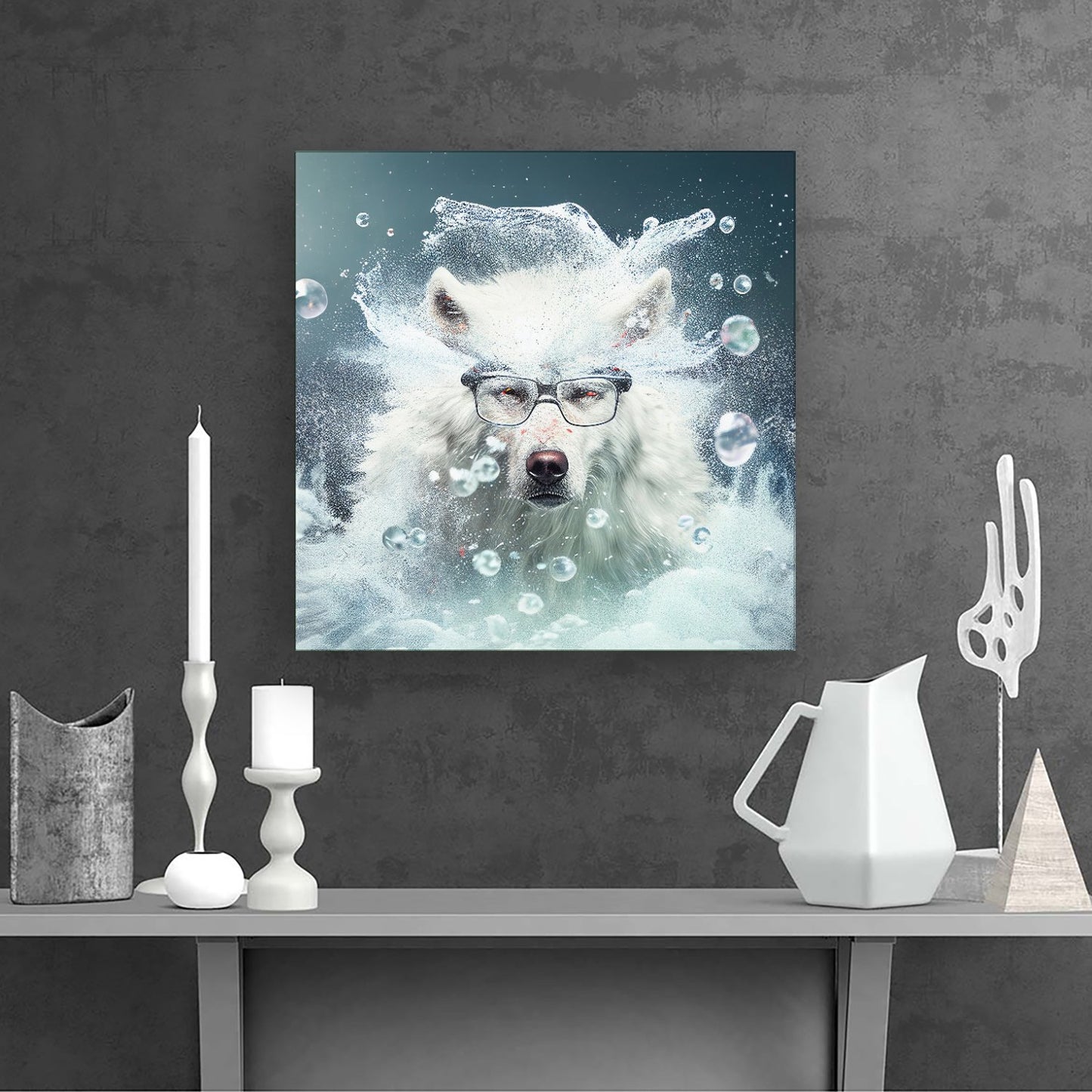 White Wolf Splashart Canvas