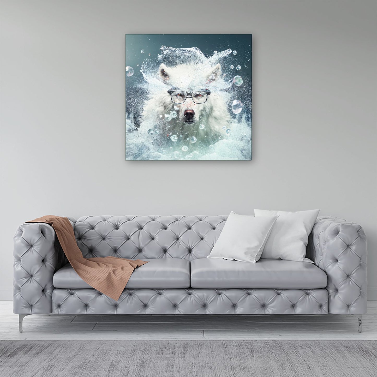 White Wolf Splashart Canvas