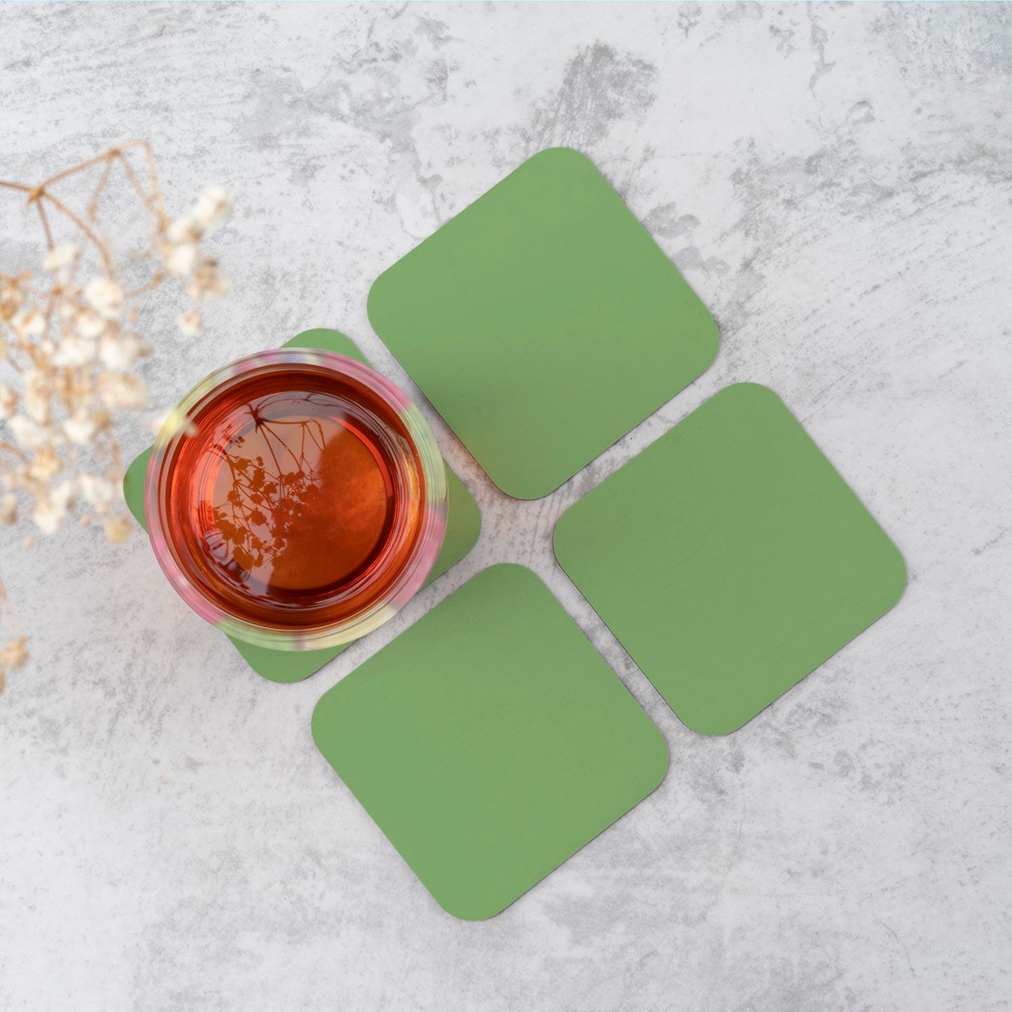Thyme Green Coasters