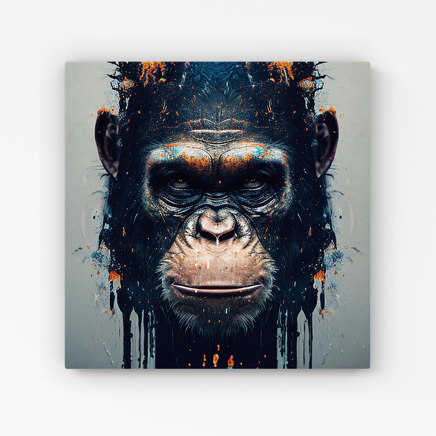 Gorilla Face Splashart Canvas