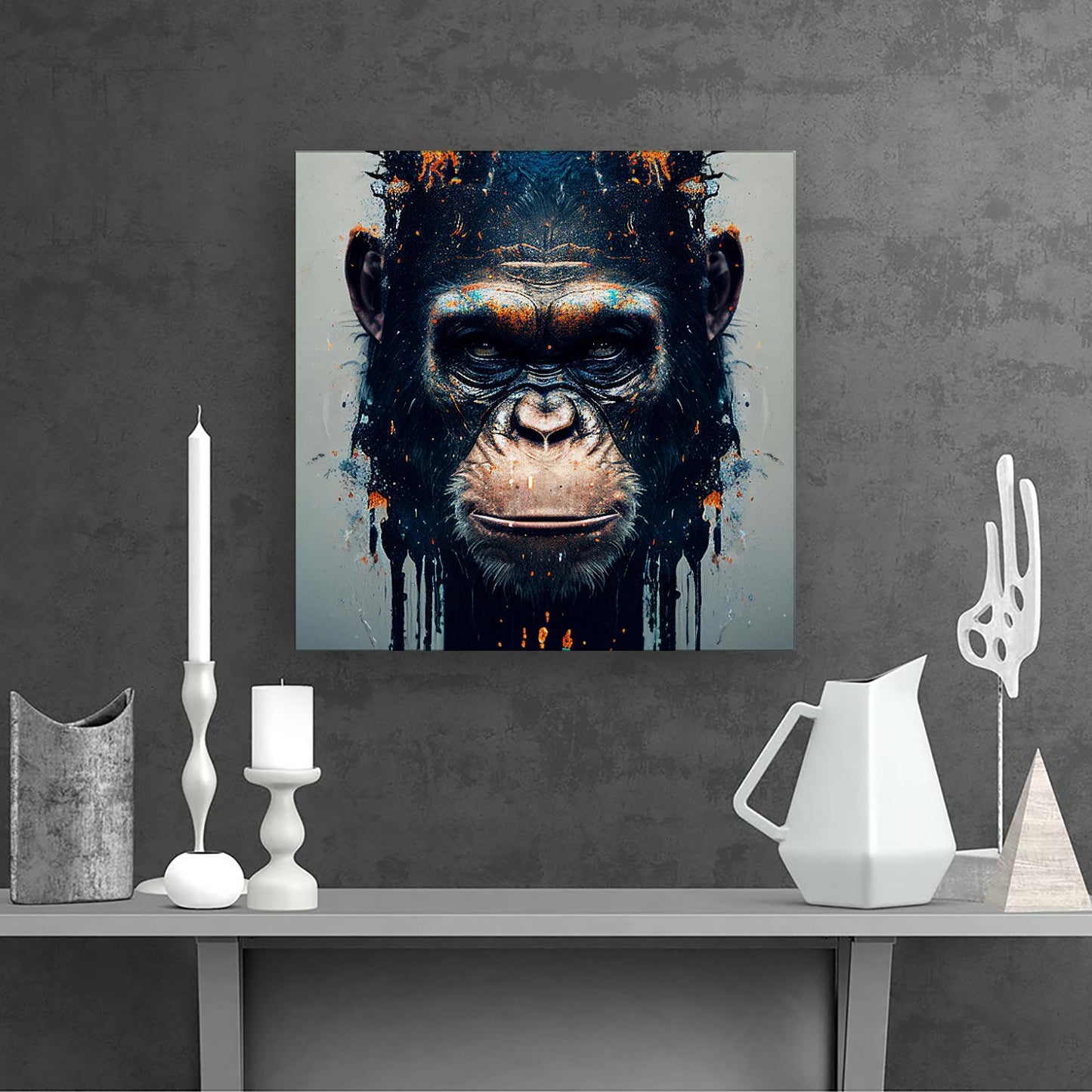 Gorilla Face Splashart Canvas