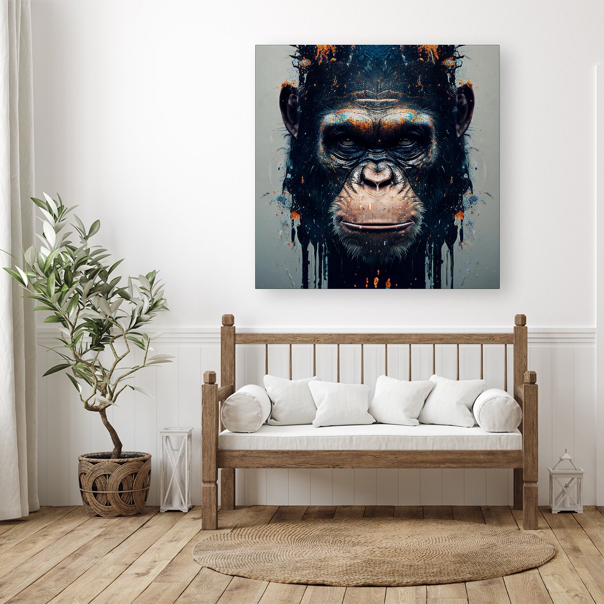 Gorilla Face Splashart Canvas