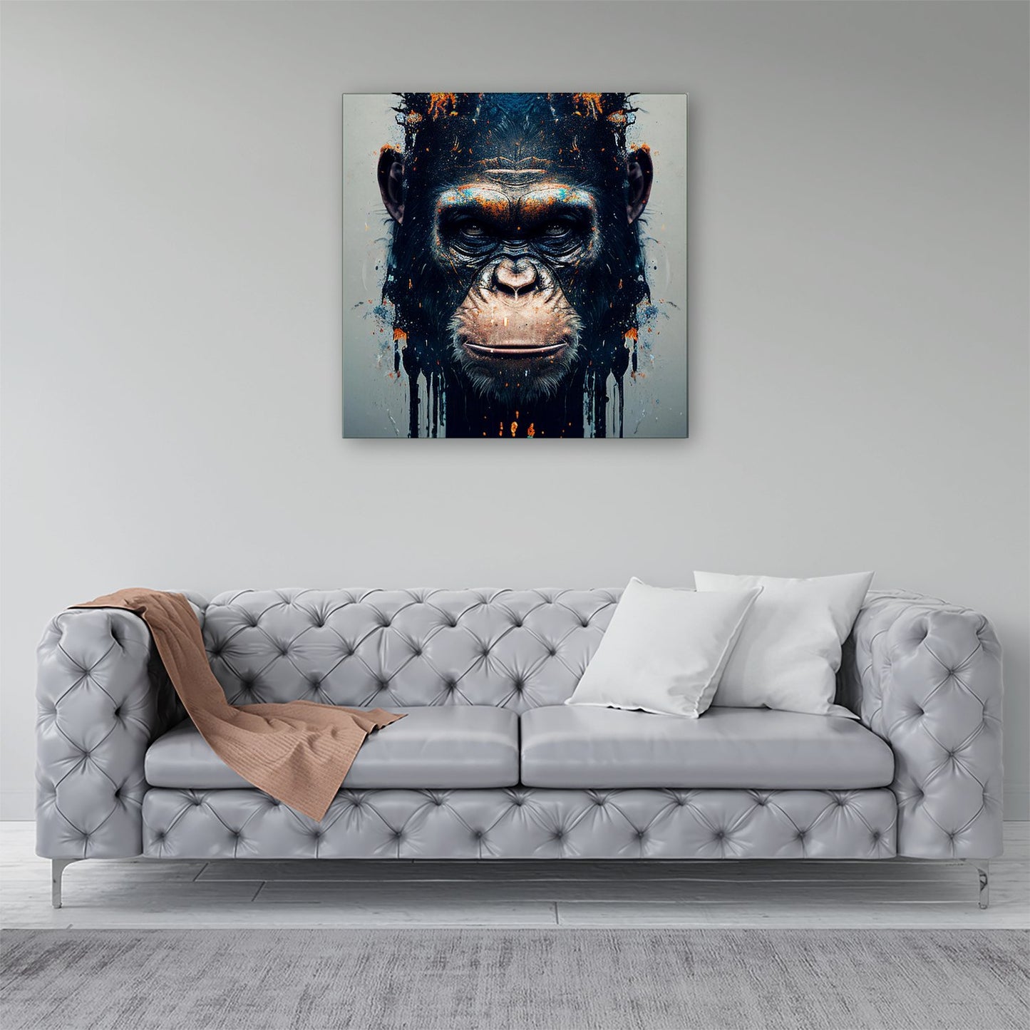 Gorilla Face Splashart Canvas