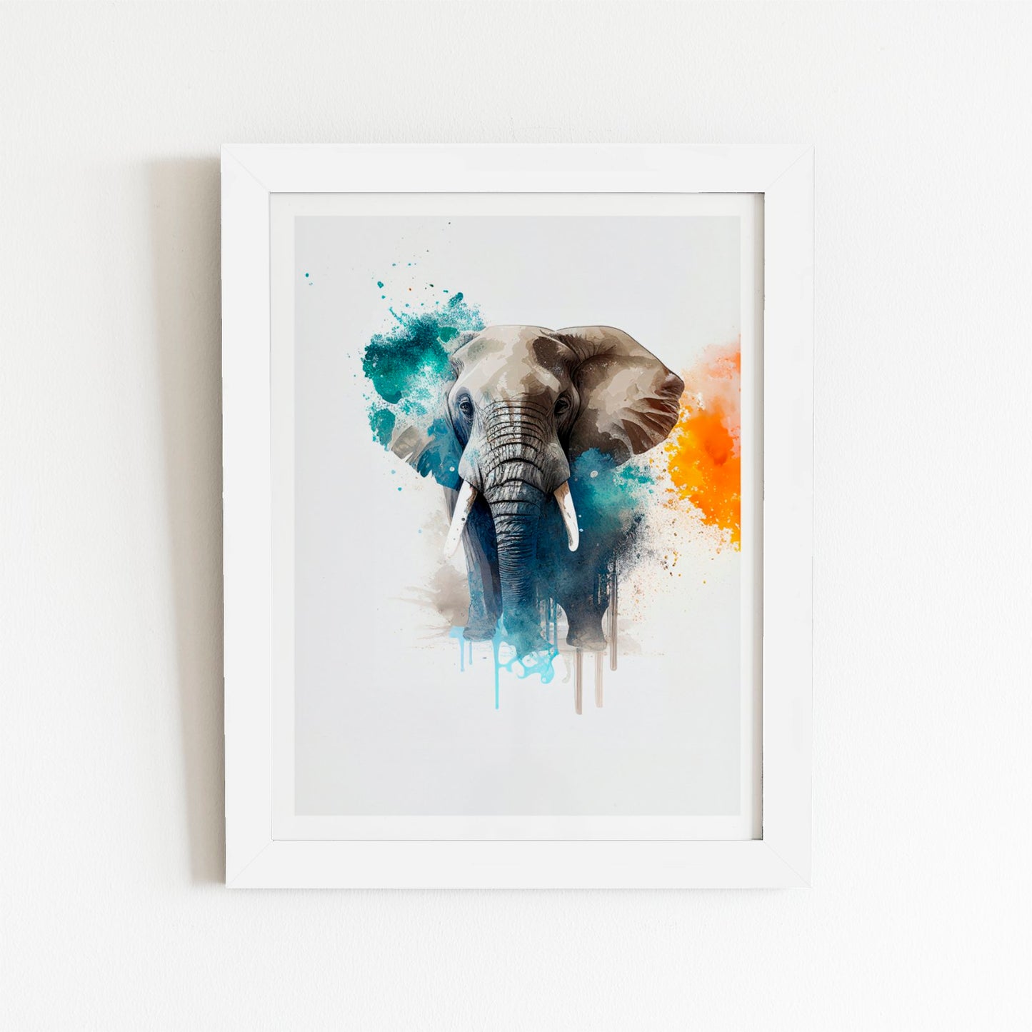 Majestic Elephant Splashart Art Prints