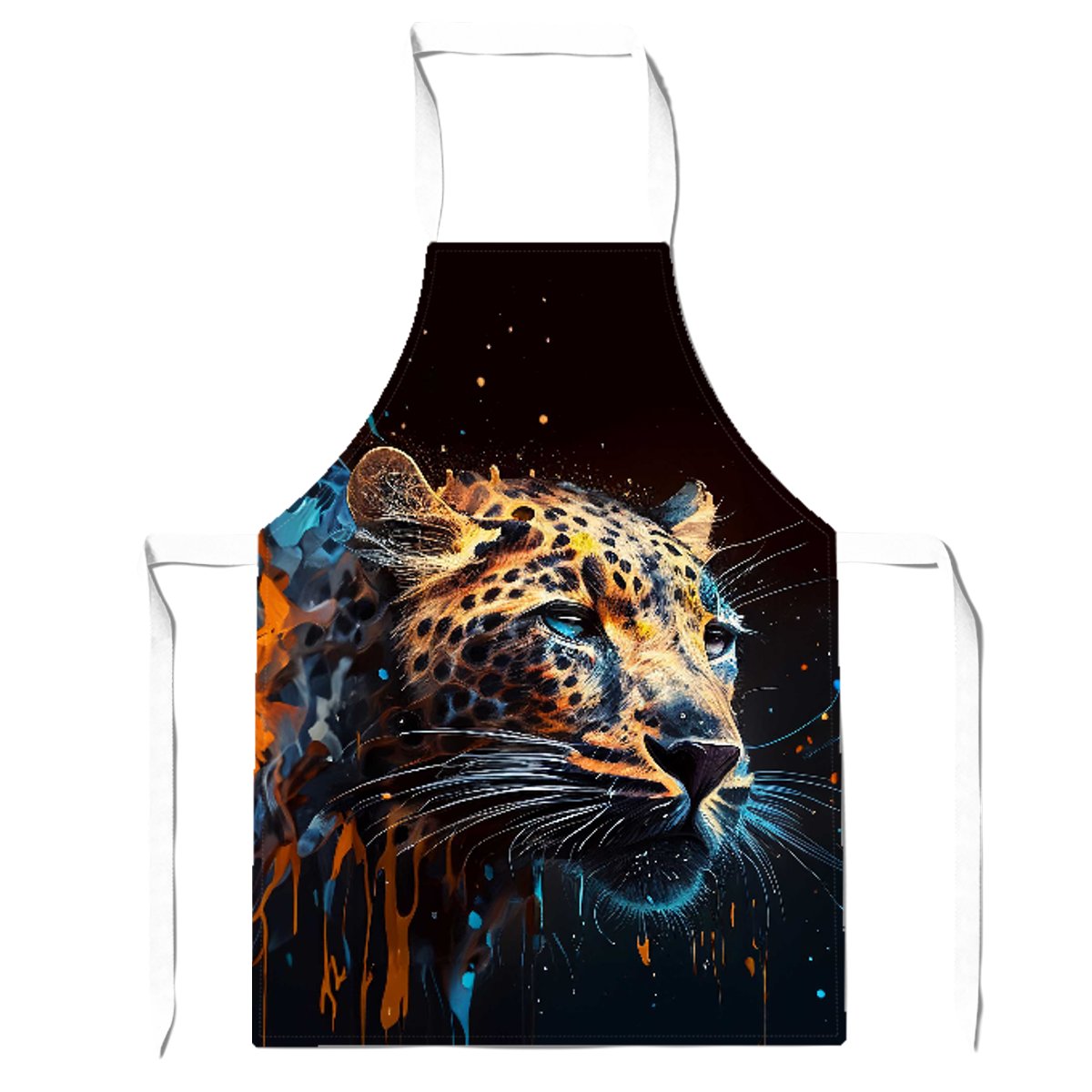 Leapoard Face Splashart On Dark Background Apron